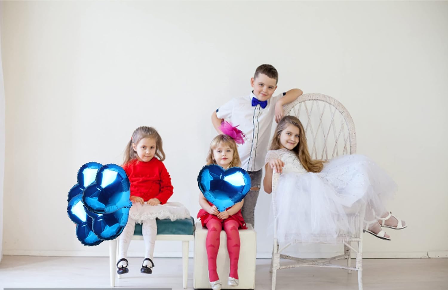 10 globos de aluminio en forma de corazón azul de 18 pulgadas de Mylar para decoración de fiesta de cumpleaños