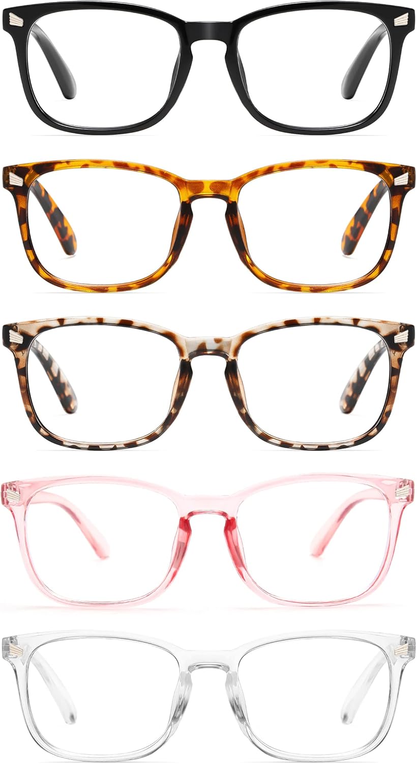 CCVOO Lentes de lectura con bloqueo de luz azul, antidolor de cabeza, deslumbramiento, fatiga ocular, lentes para computadora para mujereshombres