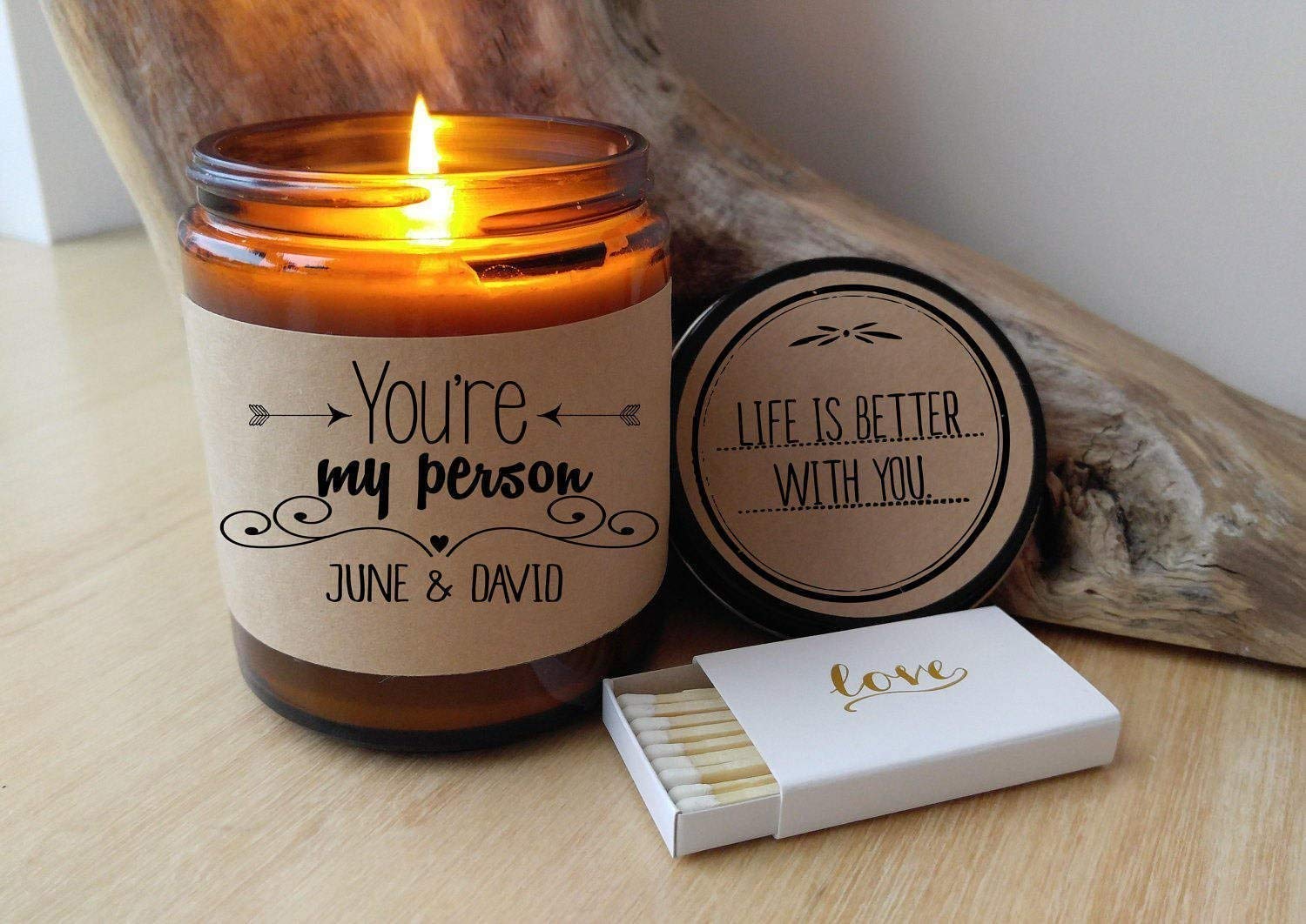 You’re My Person Personalized Scented Candle Greys Anatomy Jar Candle Candle Gift Romnatic Gift Soy Candle Gift Friend Gift