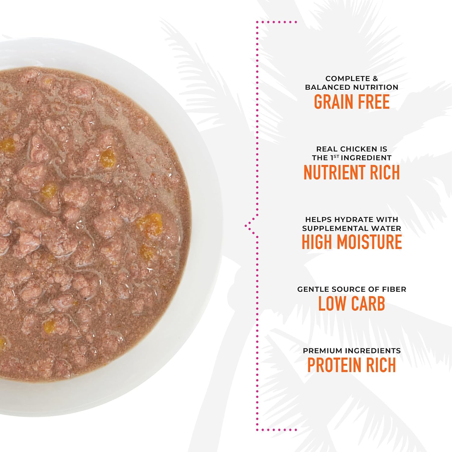 Tiki Cat Aloha Friends Alimento húmedo y sin cereales para gatos de todas las edades, recetas de pollo con calabaza, sobres de 2.5 onzas (paquete de