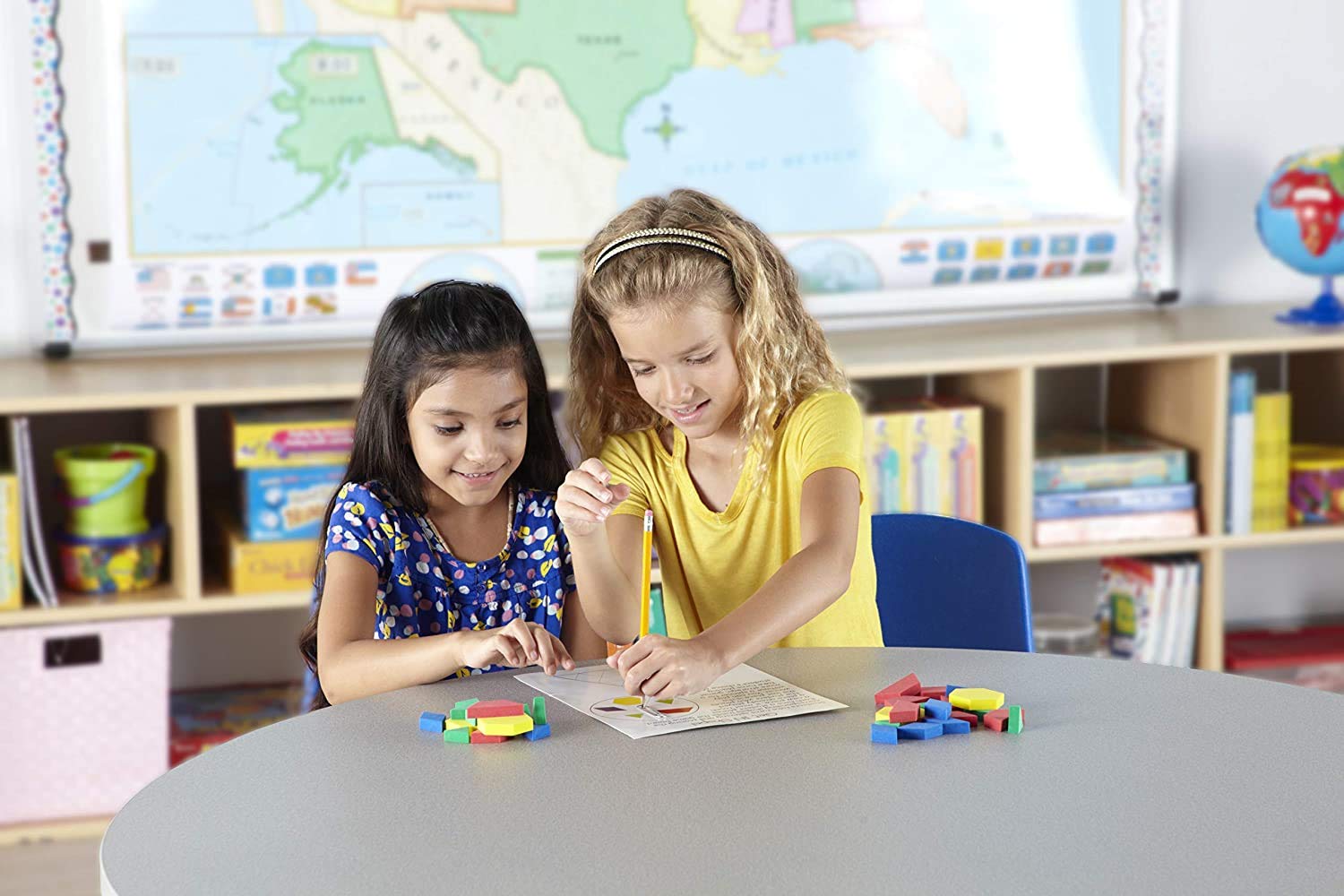 hand2mind Bloques de patrones de plástico, formas geométricas para niños, juego de patrones, bloques de patrones para niños pequeños, formas de