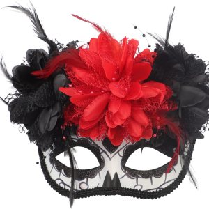 GREUS Máscara de Halloween para hombres y mujeres, pareja, máscara veneciana de media cara, disfraz de baile de carnaval, fiesta de discoteca GREUS Máscara de Halloween para hombres y mujeres, pareja, máscara veneciana de media cara, disfraz de baile de carnaval, fiesta de discoteca