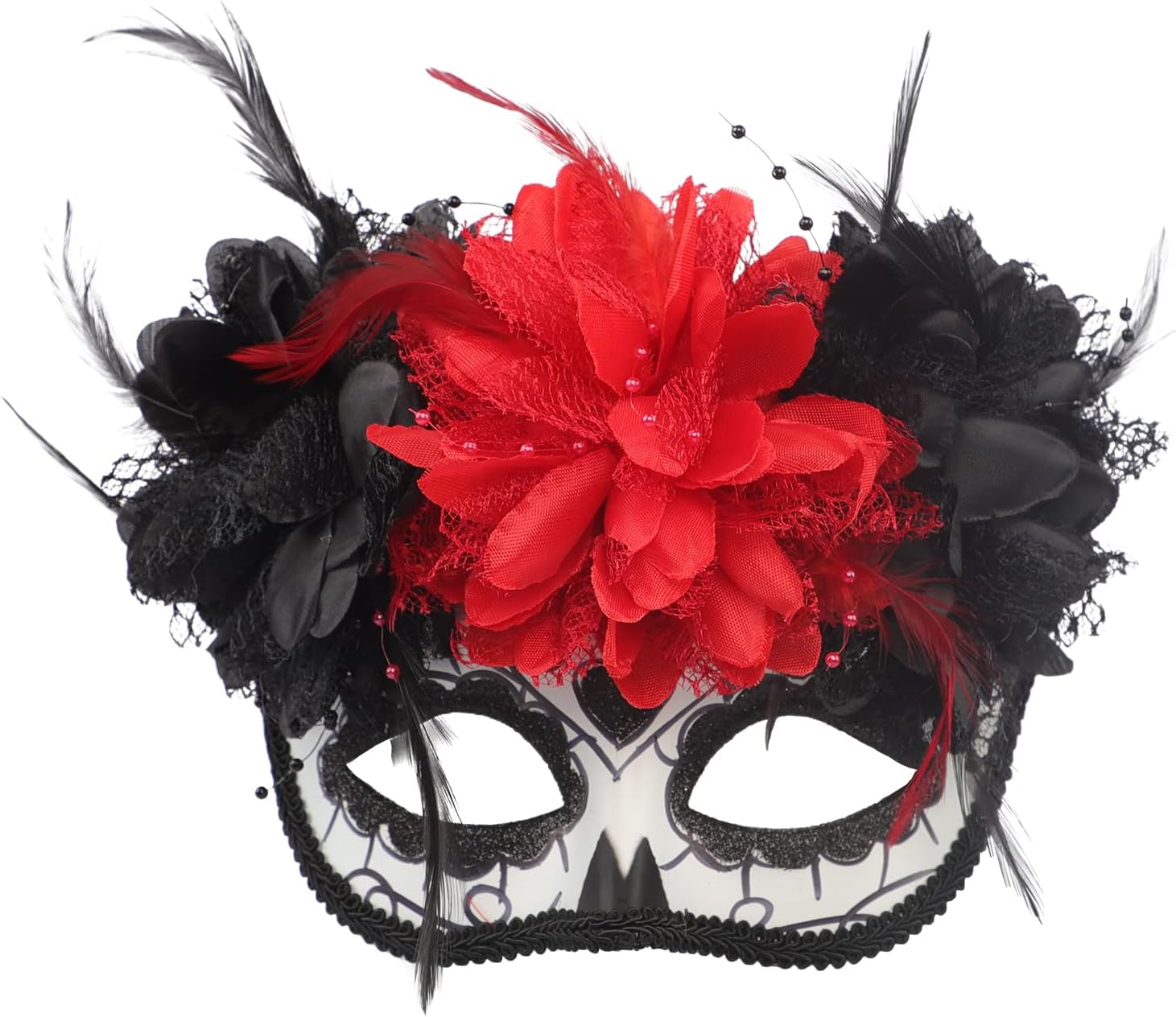GREUS Máscara de Halloween para hombres y mujeres, pareja, máscara veneciana de media cara, disfraz de baile de carnaval, fiesta de discoteca
