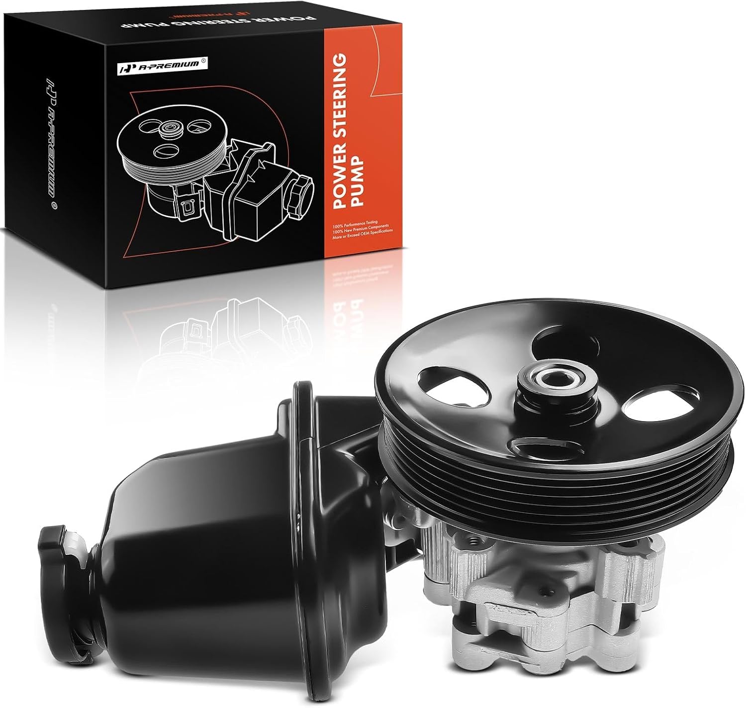 A-Premium Bomba de dirección asistida, con polea y depósito, compatible con Chevrolet Captiva Sport 2012 2013 2014 2015, L4 2.4L, repuesto #