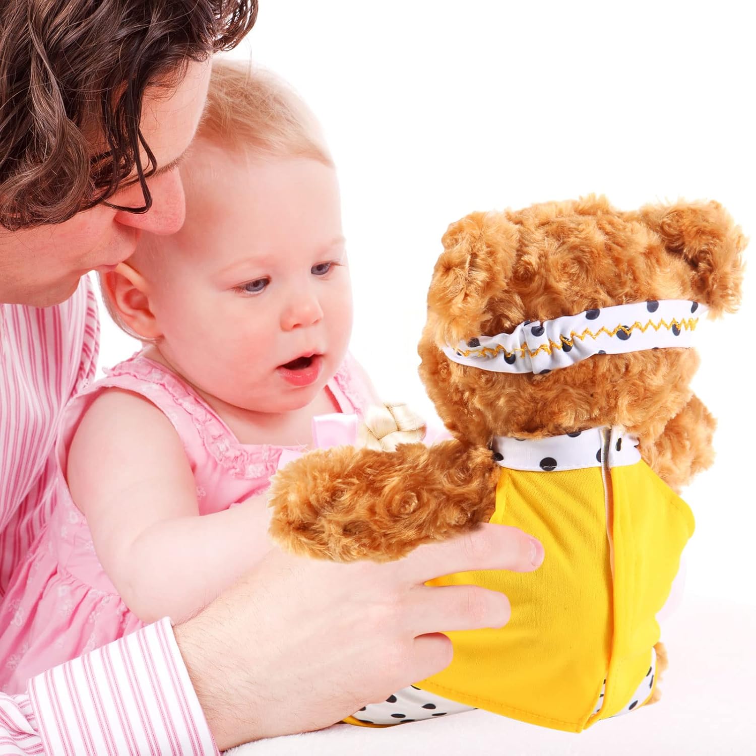 Juego de 2 lindas camisa o falda de oso de peluche que se adapta a la mayoría de los animales de peluche de 14 a 18 pulgadas, construye una ropa de