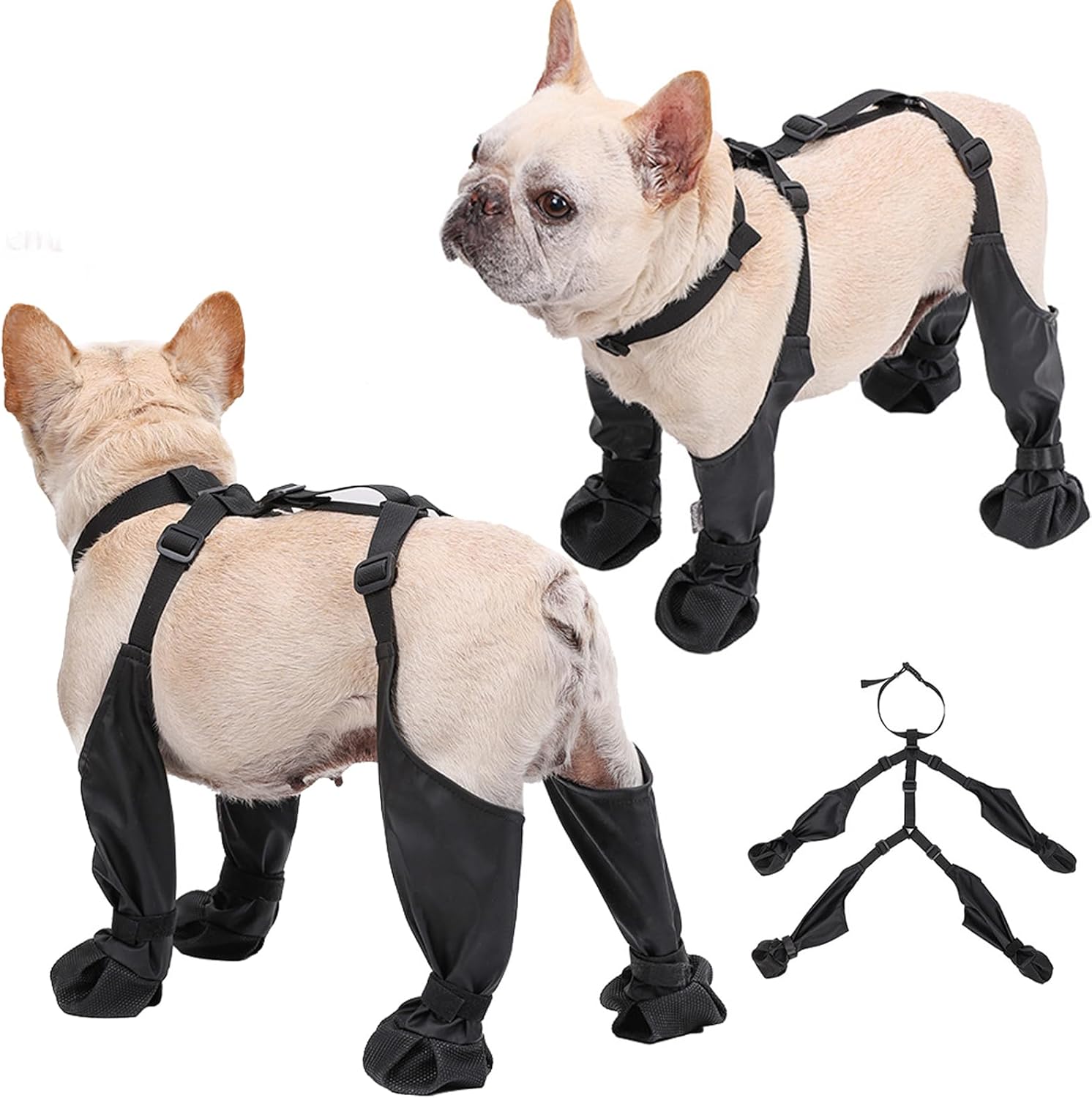 Botas impermeables antideslizantes para perros con suela de goma resistente, protector de patas de mascotas para perros pequeños y medianos, a