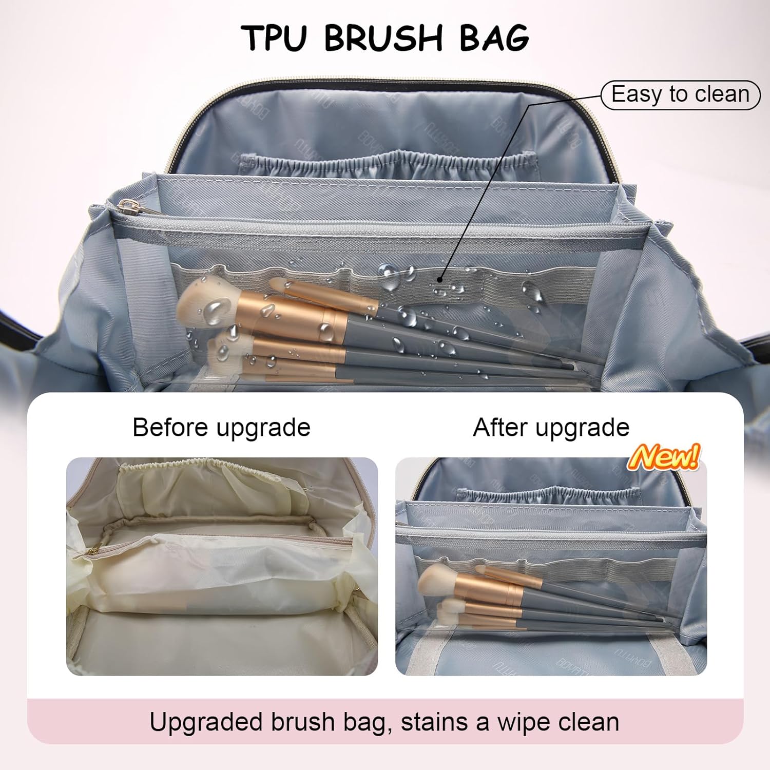 Bolsa de maquillaje organizadora de viaje para cosméticos juego de 3 bolsas de aseo de gran capacidad para mujeres, bolsa de maquillaje portátil con