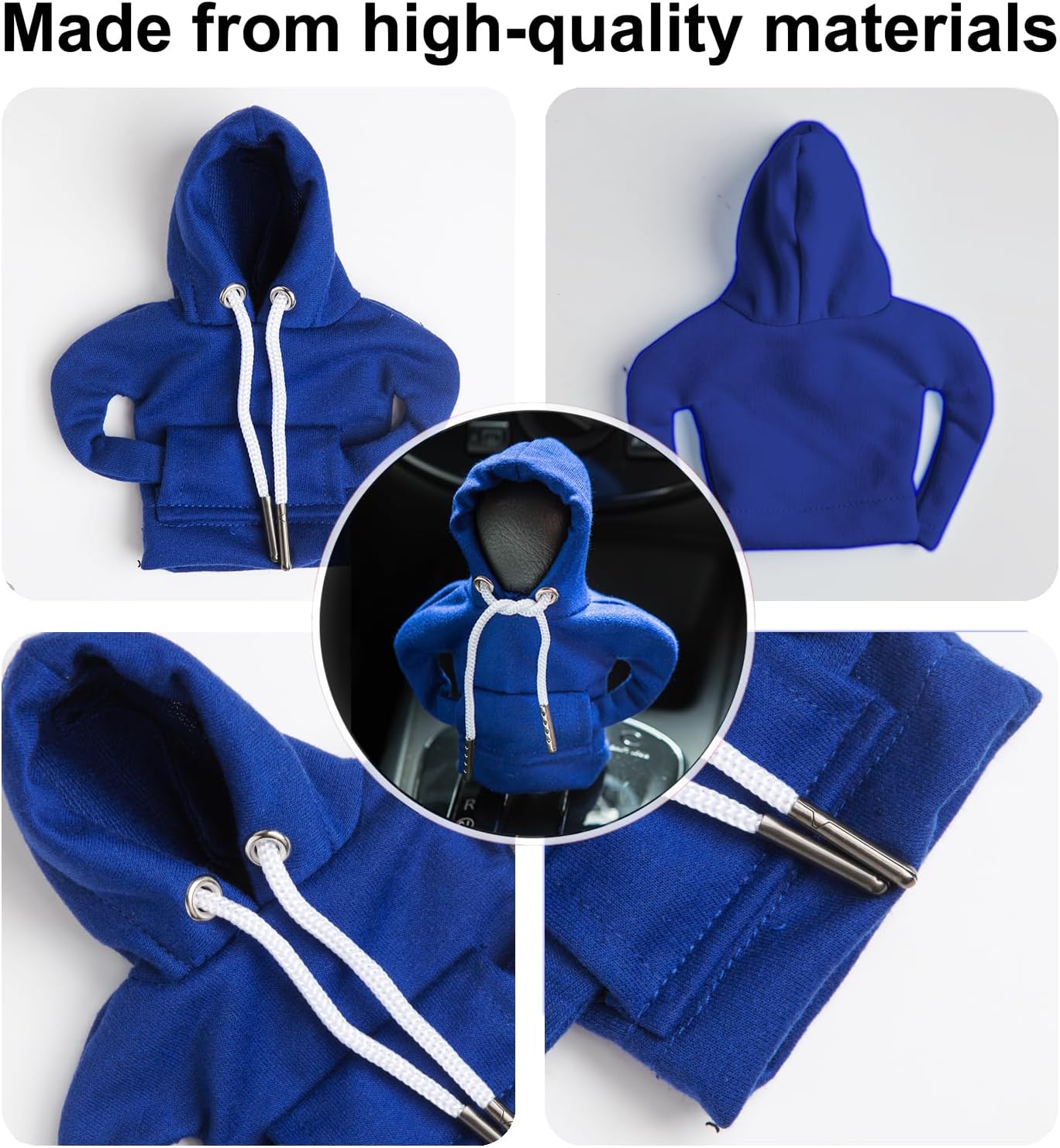 Sudadera con capucha para palanca de cambios de automóvil, 2 unidades, sudadera divertida con capucha para cambio de marchas, accesorios interiores