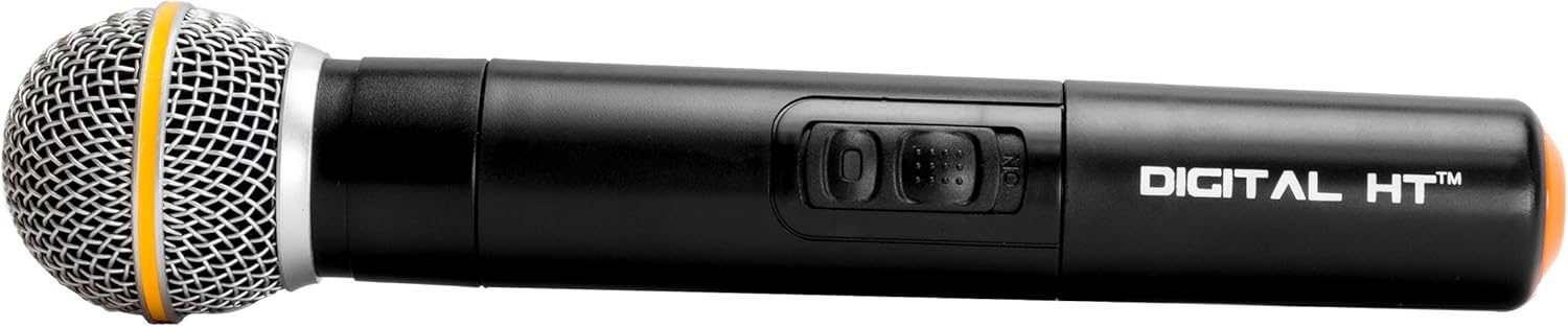 Nady DW-22 Sistema de micrófono de mano inalámbrico digital dual – Frecuencia UHF fija dual – Latencia ultrabaja con modulación QPSK – Salidas XLR