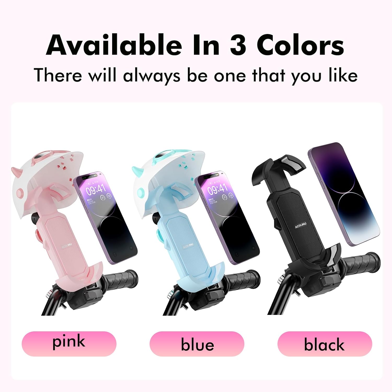 Bike Phone Holder, 360 Rotatable Motorcycle Phone Mount Handlebar Cell Phone Clamp, Scooter Phone Clip for iPhone 14 PlusPro Max, 13 Pro Max, S10,