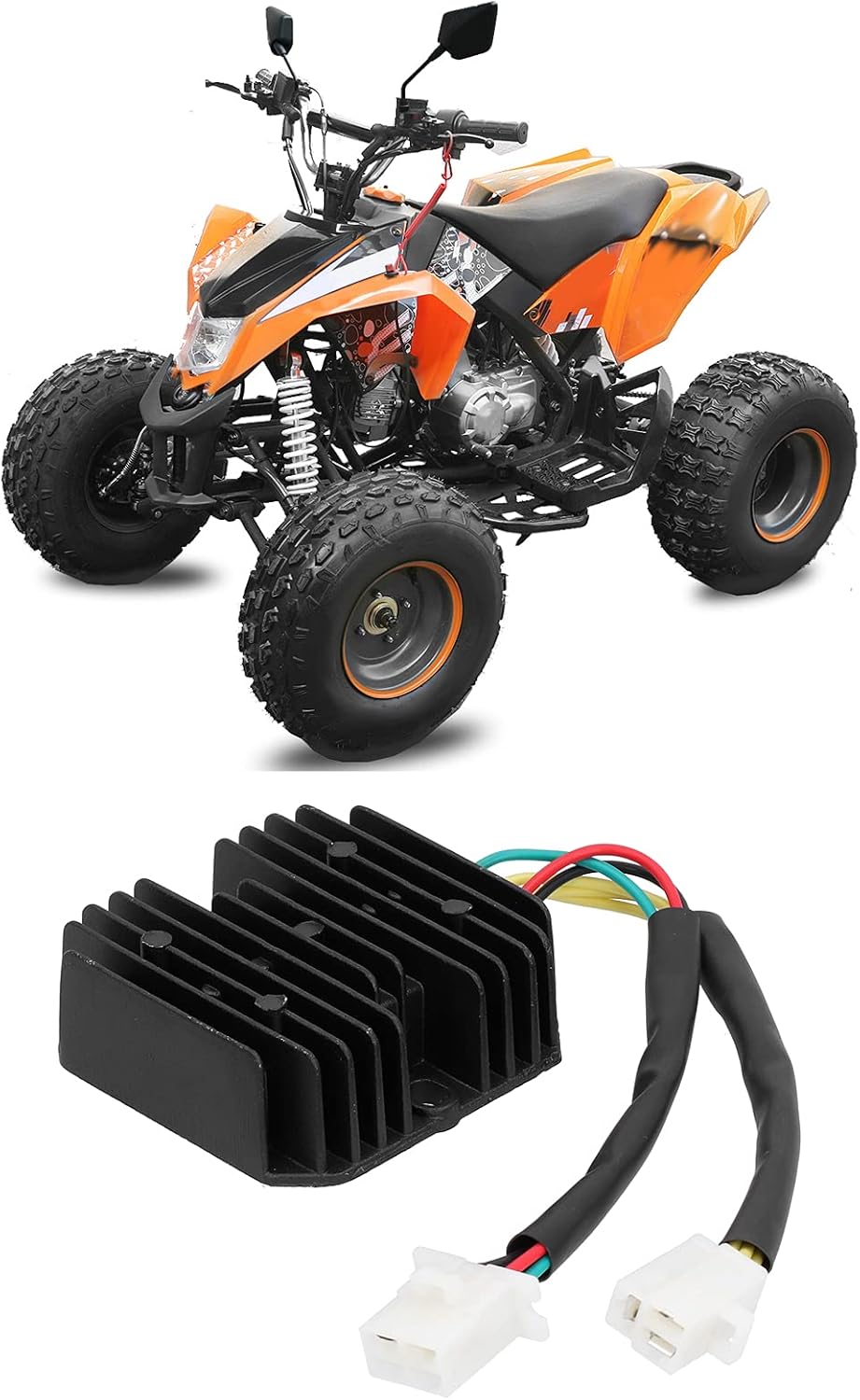 Regulador de voltaje de 6 cables, buen regulador de voltaje de estabilización, diseño de hebilla rectificadora, reemplazo para ciclomotor de 250 cc,