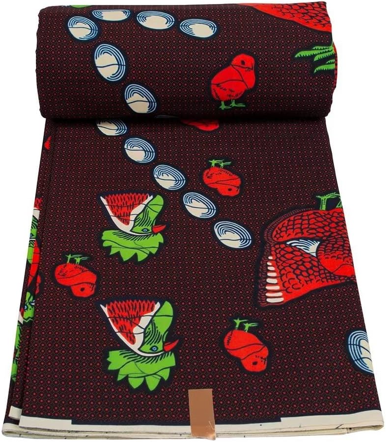 Tela africana 100% algodón Kente tela 6 yardas africana Ankara imprimir la tela de cera