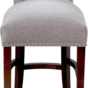 Sole Designs Bella Wingback – Taburetes de bar de altura de mostrador para isla de cocina o pub en casa, moderno taburete tapizado sin brazos con Sole Designs Bella Wingback – Taburetes de bar de altura de mostrador para isla de cocina o pub en casa, moderno taburete tapizado sin brazos con