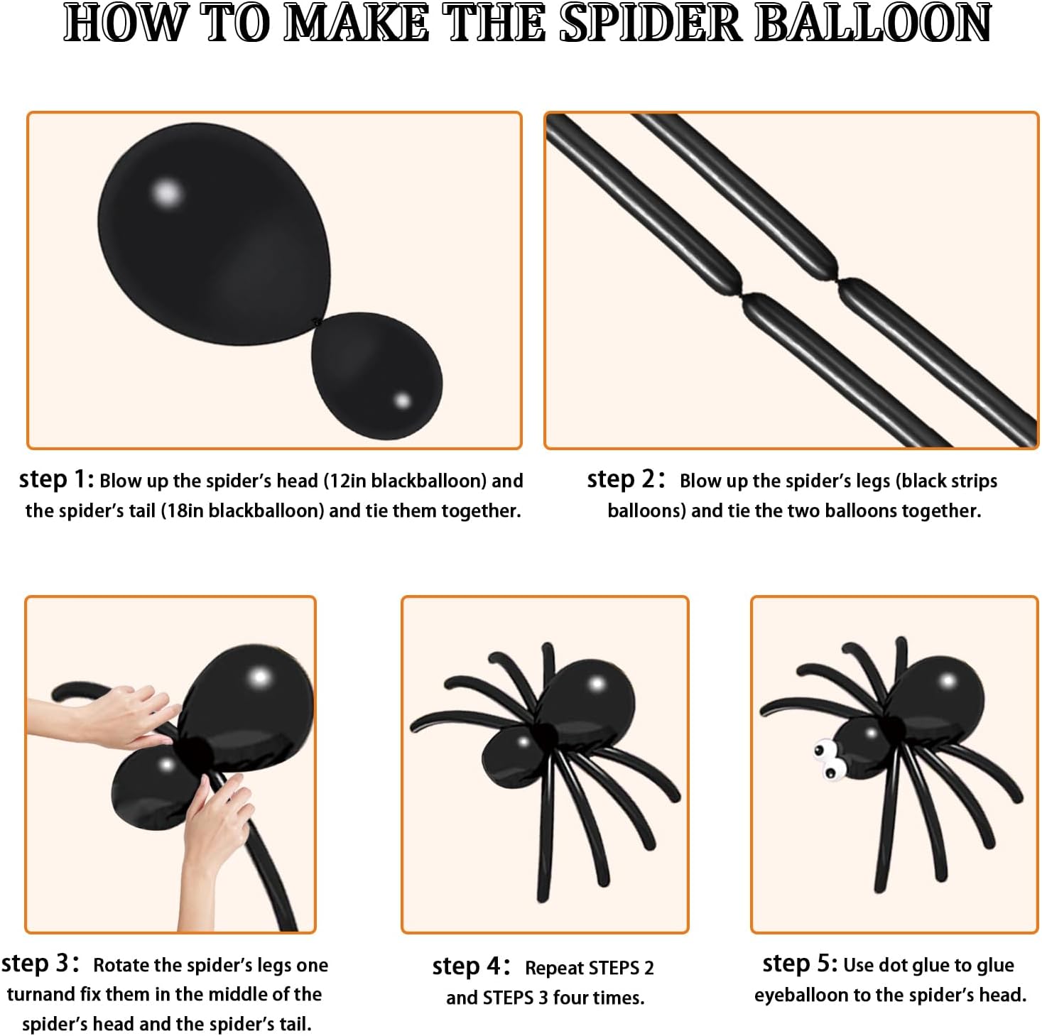 116 globos de fiesta de Halloween, kit de guirnalda de arco de globos de Halloween, globos de confeti negro naranja, cortina de flecos de aluminio