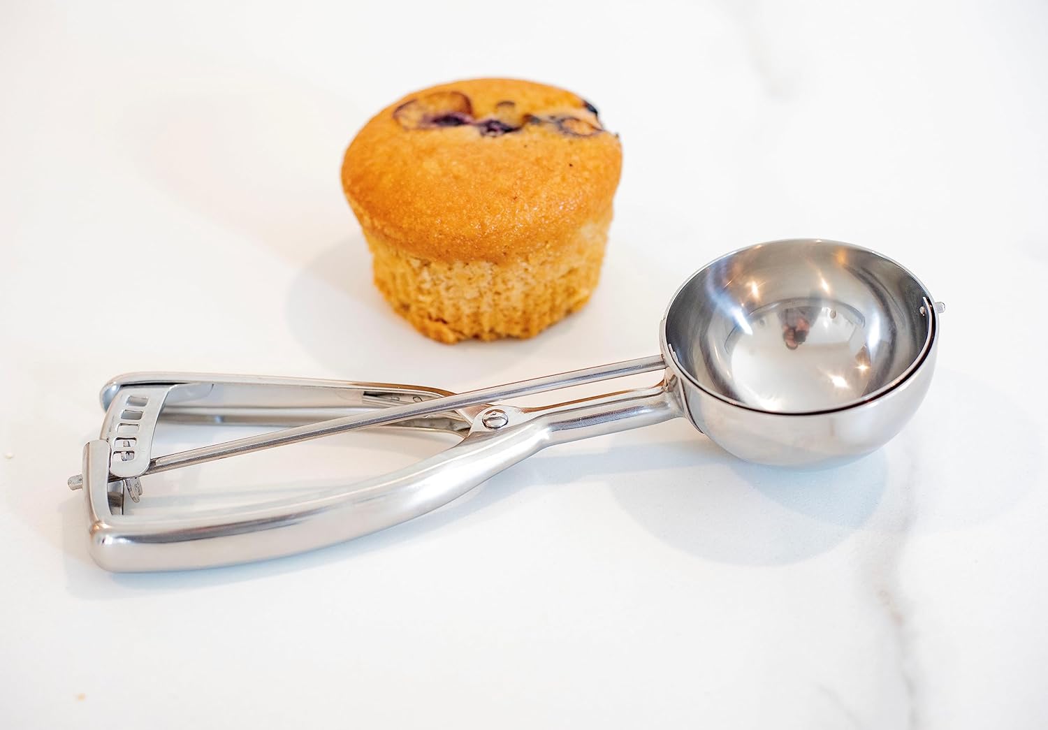Jenaluca Cuchara para helado188, deacero inoxidable, elegante, Plateado