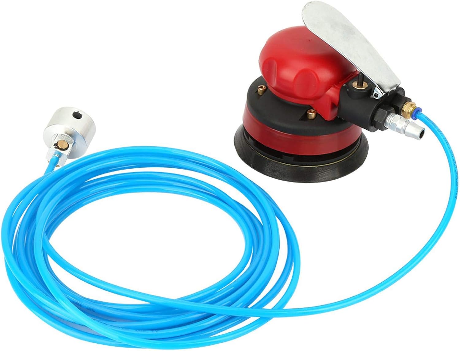 Jadpes – Lijadora neumática de 5 pulgadas y 10000 rpm, lijadora orbital aleatoria de aire profesional de doble acción con kit de máquina de pulir de