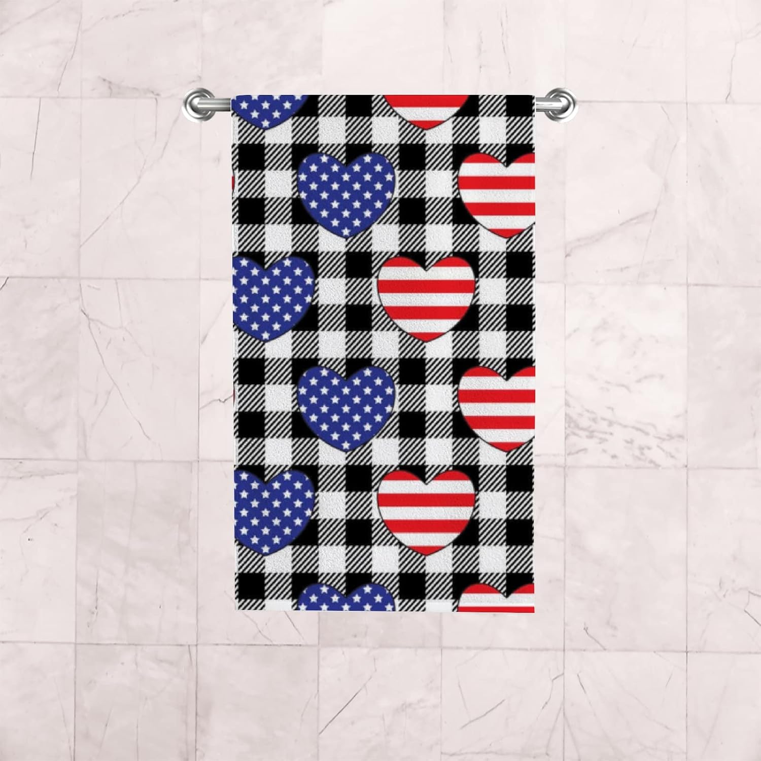 Toallas de cocina de mano para baño, paquete de 2 toallas absorbentes patrióticas para el Día de la Independencia del 4 de julio