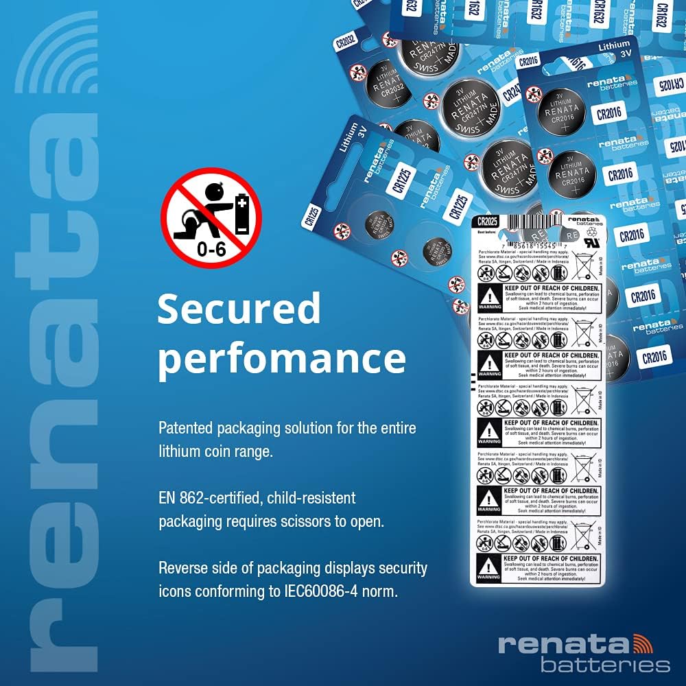 Renata CR1225 Baterías – Batería de litio de 3 V 1225 (10 unidades)