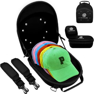 ROYLO GLOBE Estuche de viaje para gorras de BaseBall – Soporte de sombrero para viajar con auriculares y funda de gafas de sol – Caja de ROYLO GLOBE Estuche de viaje para gorras de BaseBall – Soporte de sombrero para viajar con auriculares y funda de gafas de sol – Caja de