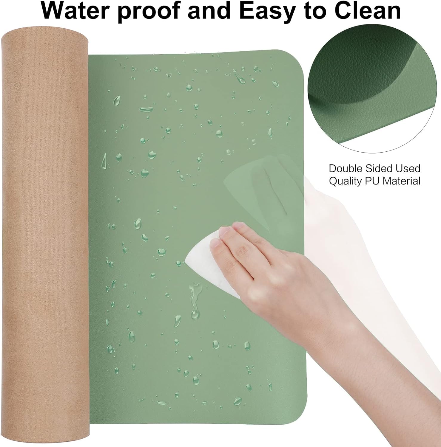 Tapete de escritorio de cuero, tapete de escritorio, tapete de escritorio impermeable para escritorio, tapete de escritorio para teclado y mouse,