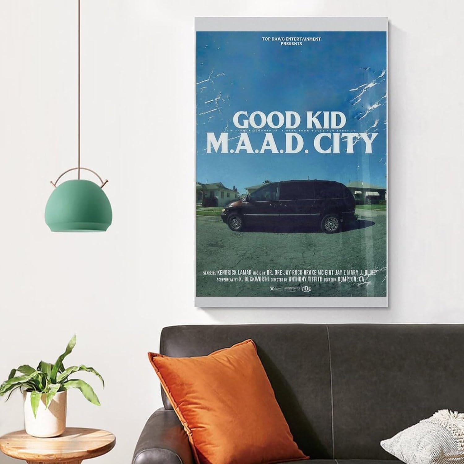 BATTTX Kendrick Lamar – Póster de lienzo de la ciudad de M.A.A.D Good Kid, arte decorativo para pared, sala de estar, dormitorio, decoración,