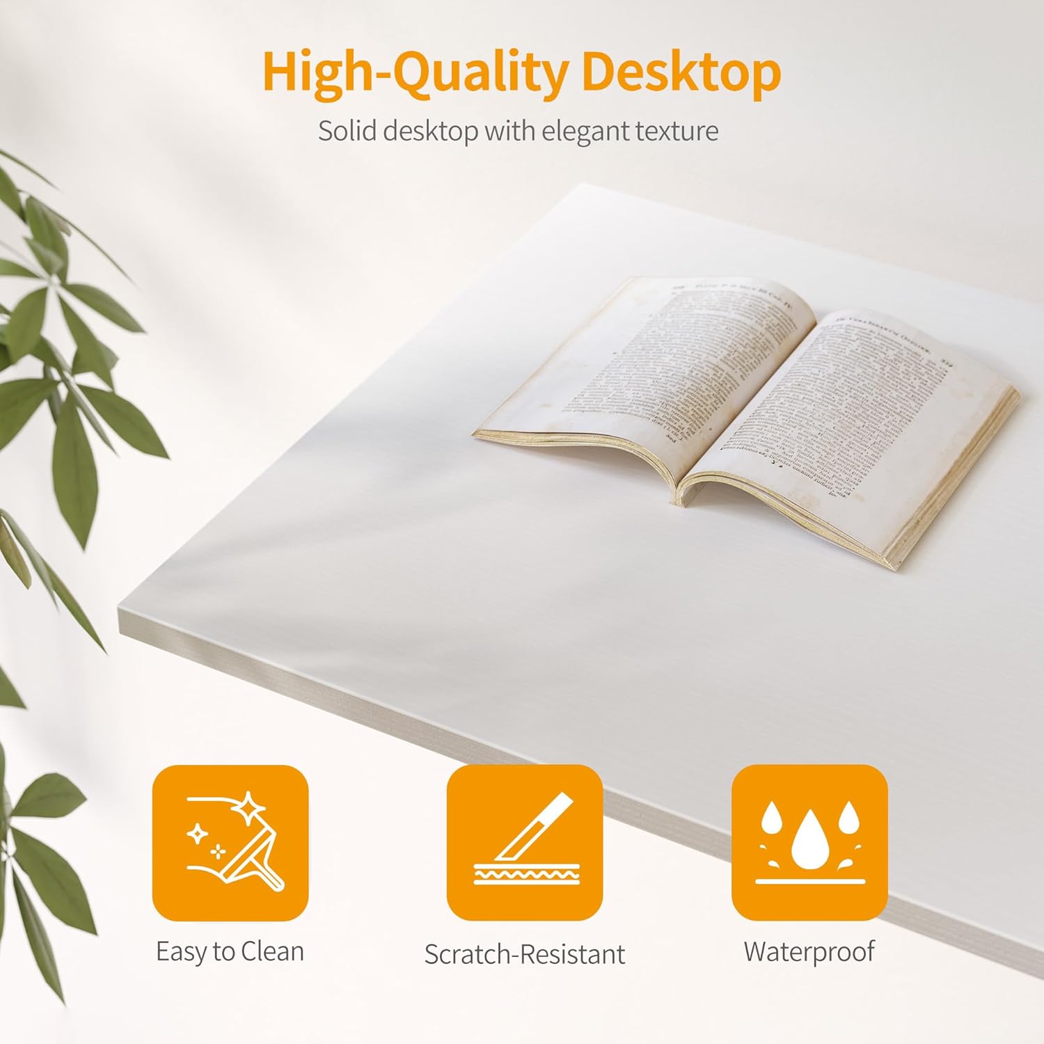 Cubiker Escritorio para computadora, escritorio moderno de estilo simple de 63 pulgadas para oficina en casa, escritorio resistente con bolsa de