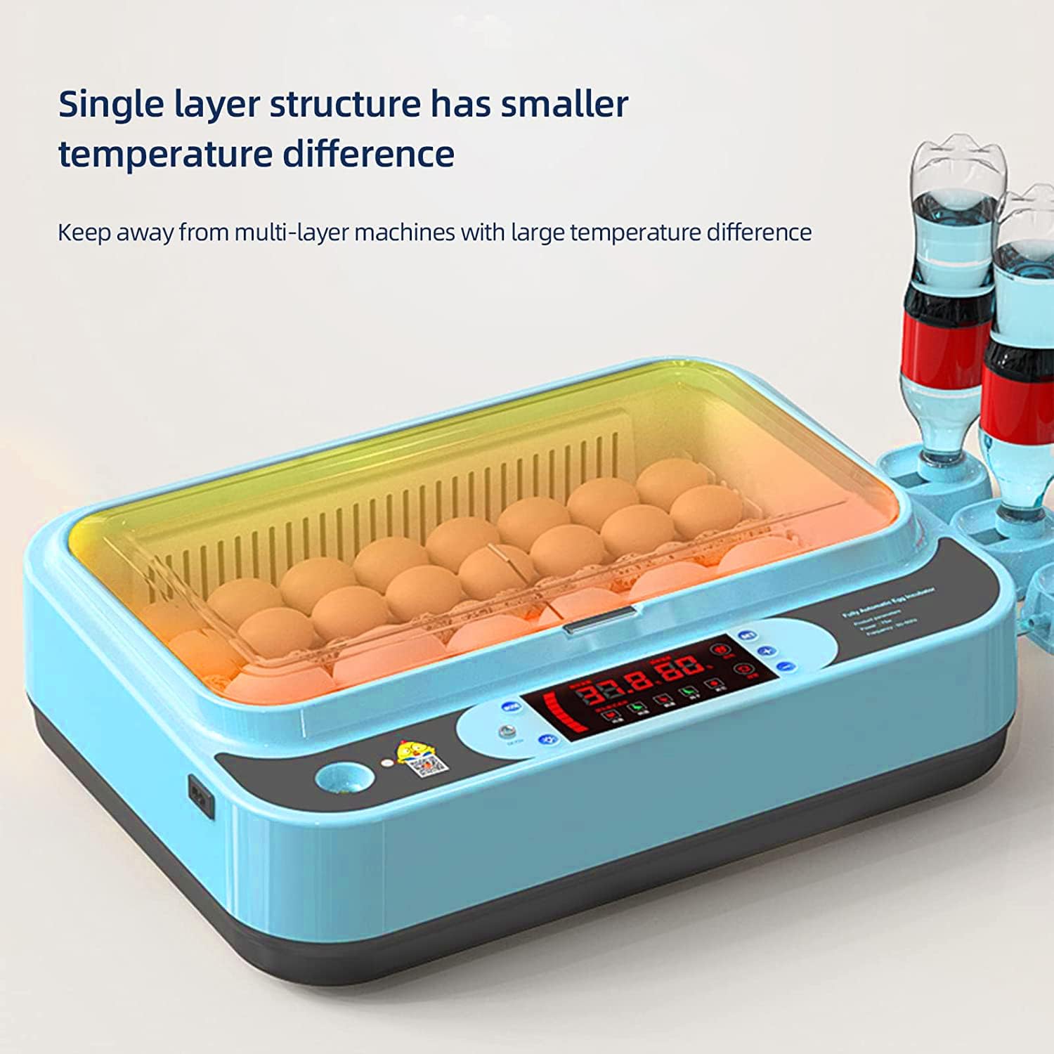 12 incubadoras de huevos para pollos, incubadora automática para incubación de huevos, máquina de criar pollo con giro automático de huevos, adición