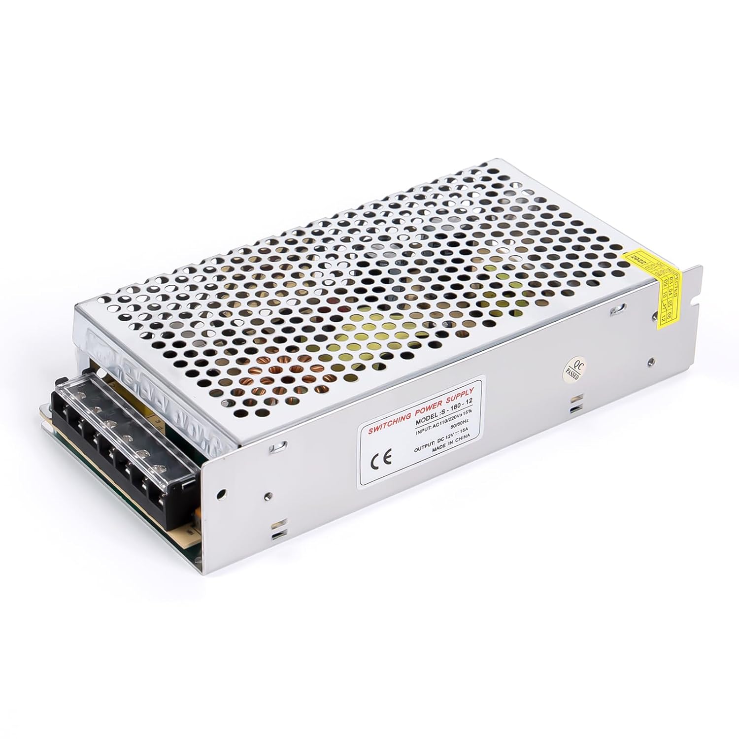 Fuente de alimentación conmutada de 12V 15A 180W DC AC 100V240V a DC-12V Adaptador de corriente, voltaje constante del transformador, adecuado para