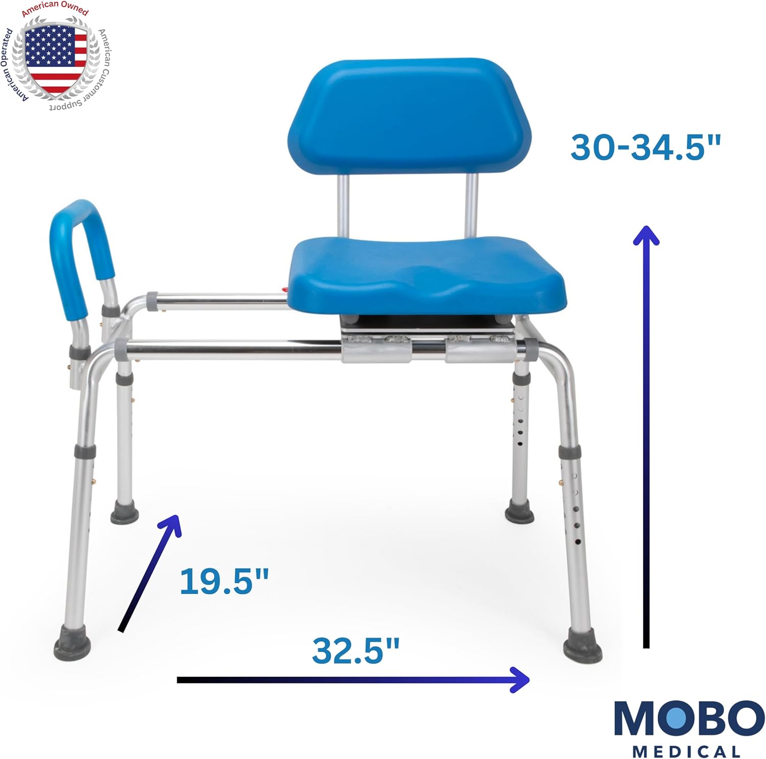 Silla de ducha deslizante con altura ajustable y mecanismo de bloqueo, asiento cómodo para agua, capacidad de peso de 330 libras