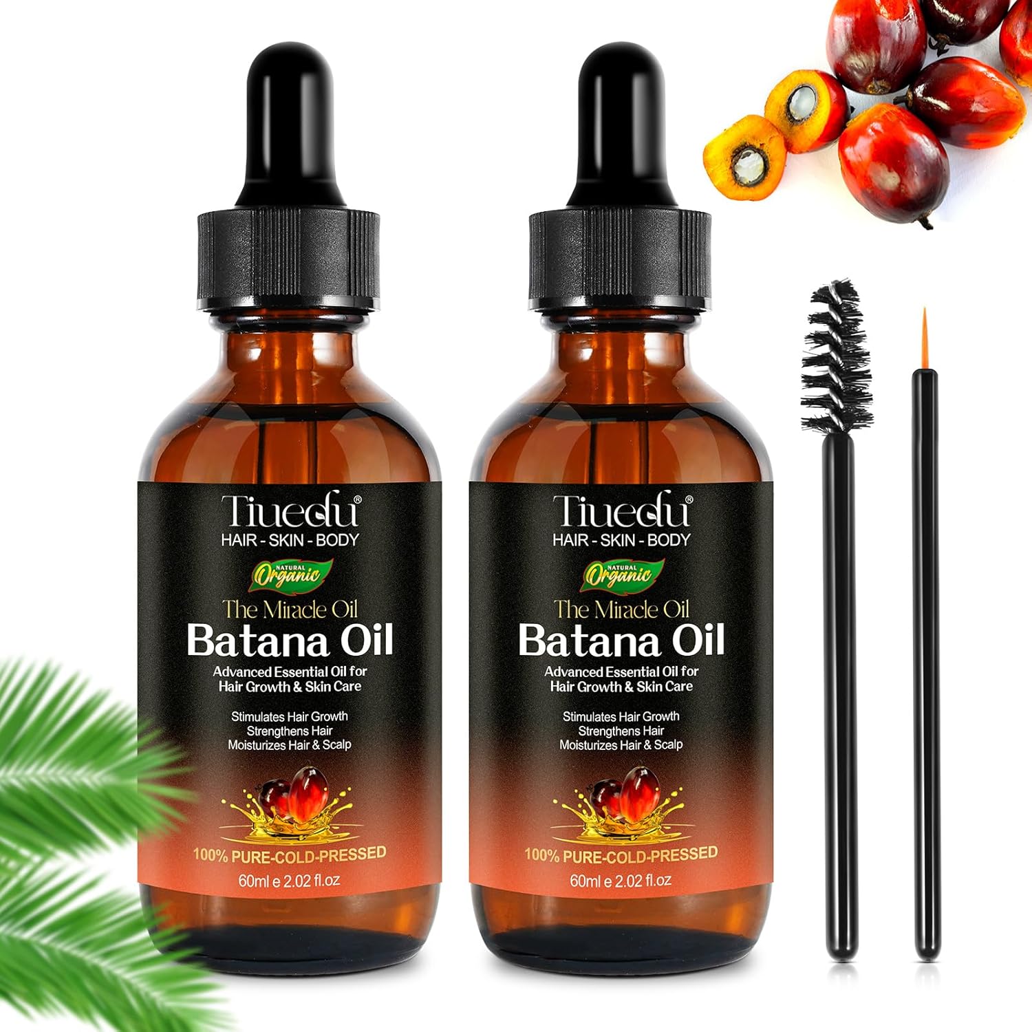Aceite de batana orgánico para el crecimiento del cabello, pestañas y cejas, aceite de batana 100% puro y natural para pérdida de cabello,
