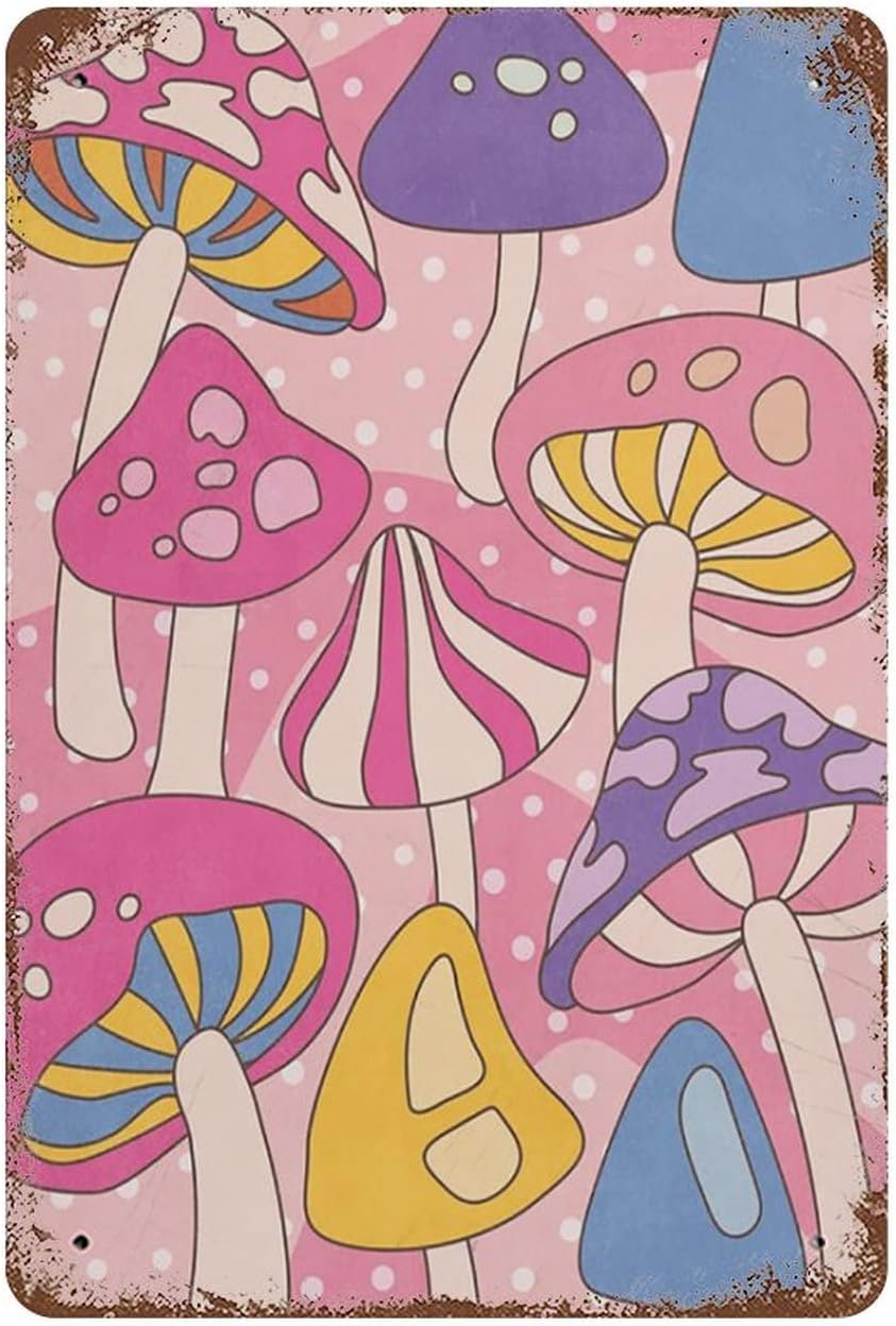 Cartel de metal retro de color rosa, divertido letrero de metal para decoración de pared, póster de cocina, cafetería, oficina, dormitorio, baño,