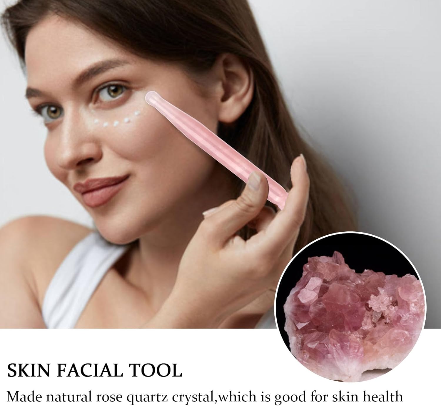 Aplicador de crema para ojos, varita de masaje de ojos, bolígrafo de acupuntura, tratamiento de punto facial, herramienta de terapia de raspado Gua