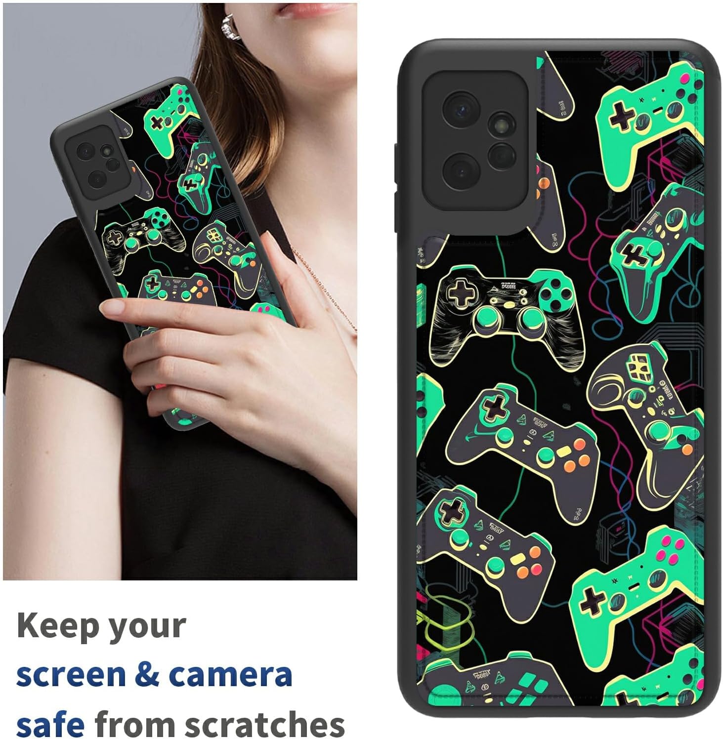 Funda para Moto G Power 2023 de 6.5 pulgadas, soporte para tarjetas de crédito, ranuras para tarjetas de crédito, cubierta y policarbonato duro, a