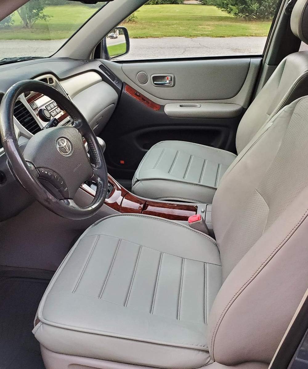 Big Ant Funda de asiento de automóvil, 1 pieza, funda de asiento inferior de piel sintética sintética, protector de asiento delantero para