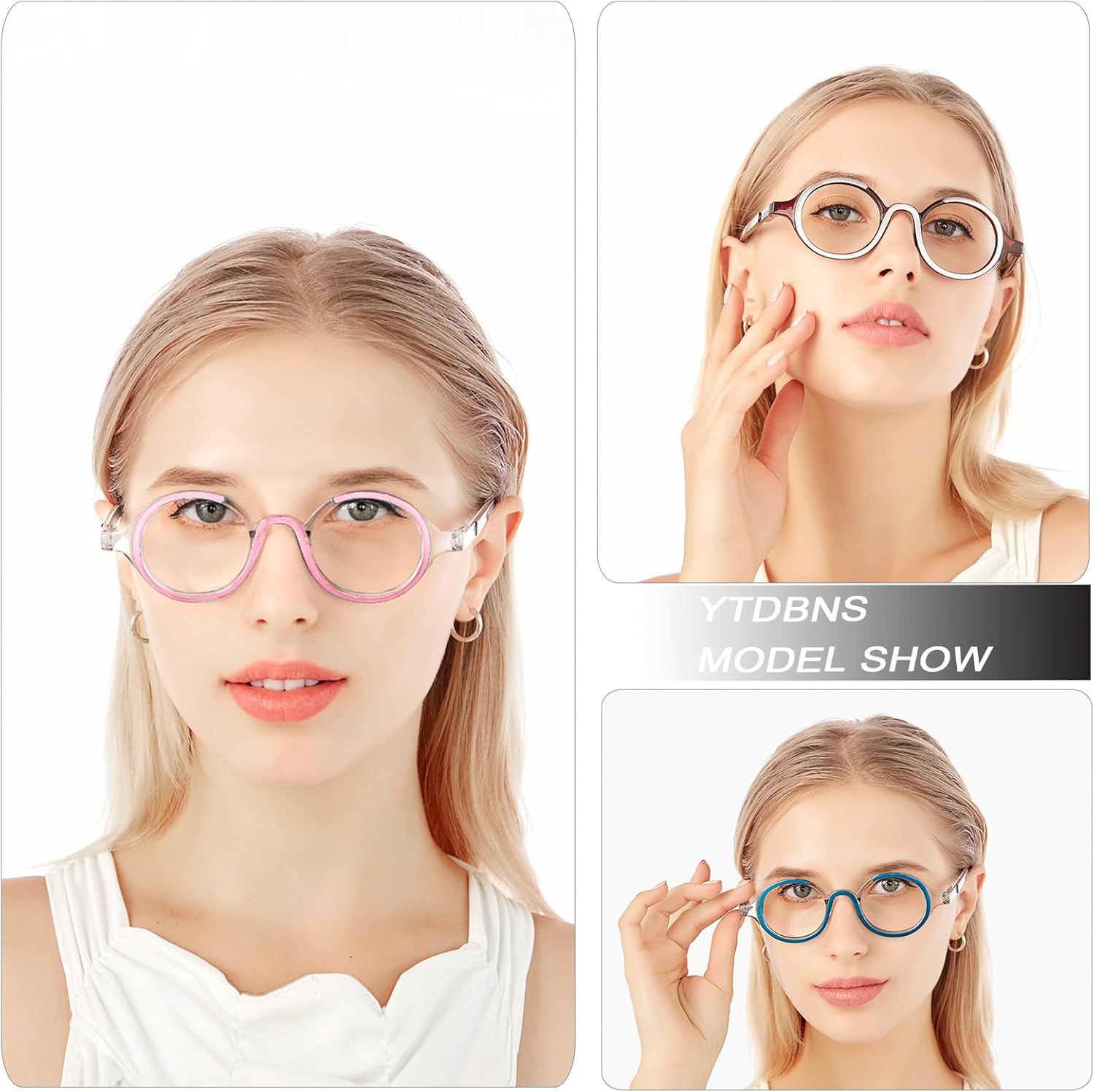 Gafas de lectura para mujeres y hombres, anteojos de lectura redondos con bloqueo de luz azul, paquete de 2 lentes retro para computadora con