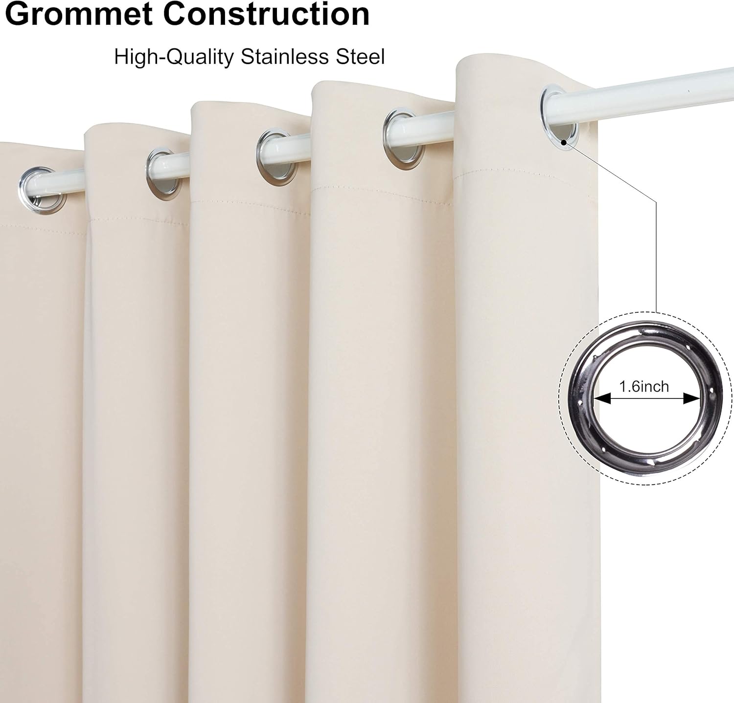 WONTEX Cortina divisora de habitación, cortinas opacas de privacidad para división de dormitorio, sala de estar y oficina compartida, panel de
