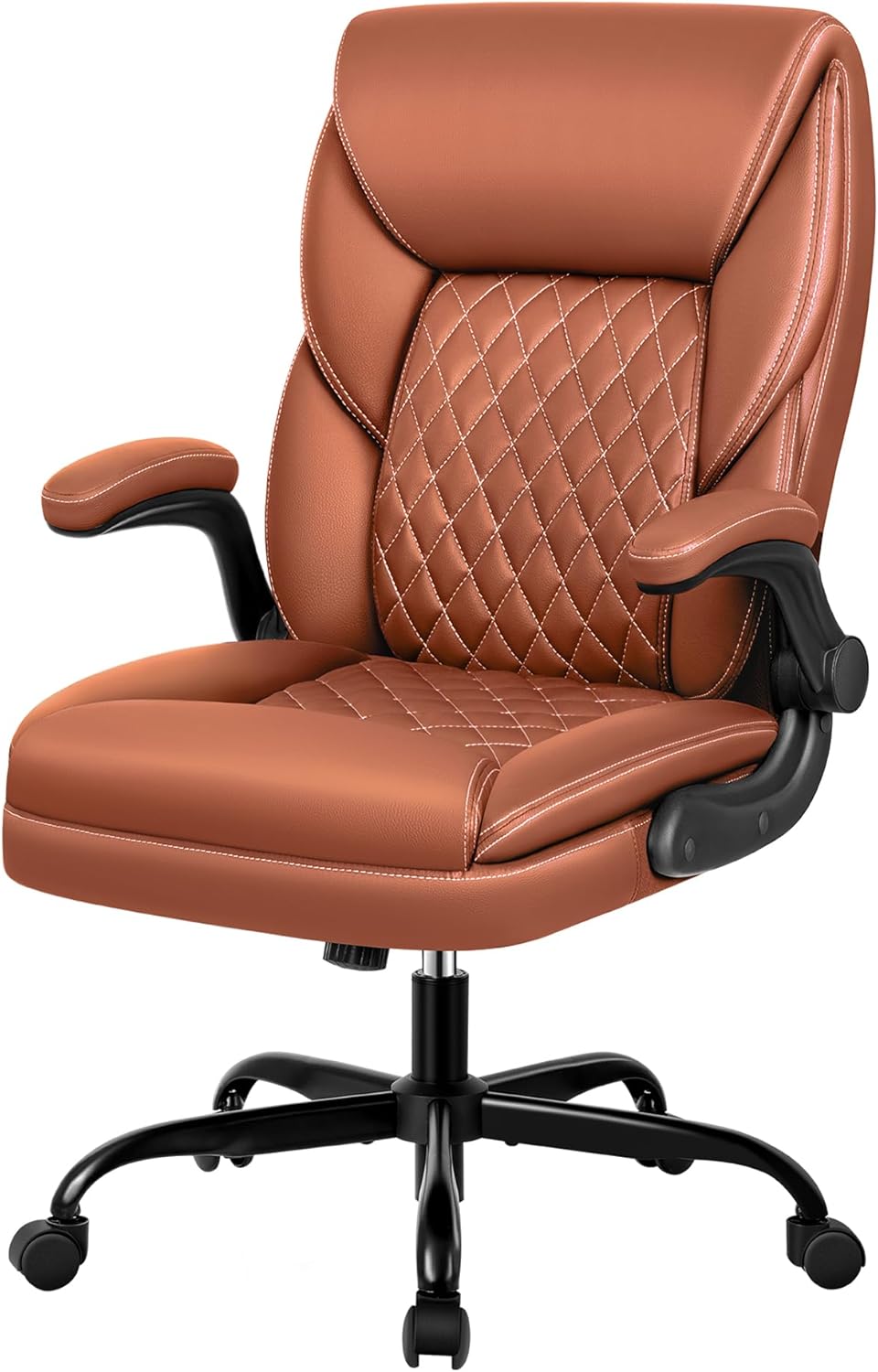 Silla de oficina, silla ejecutiva de cuero, sillas de escritorio de oficina en casa, silla ergonómica de escritorio para computadora con brazos