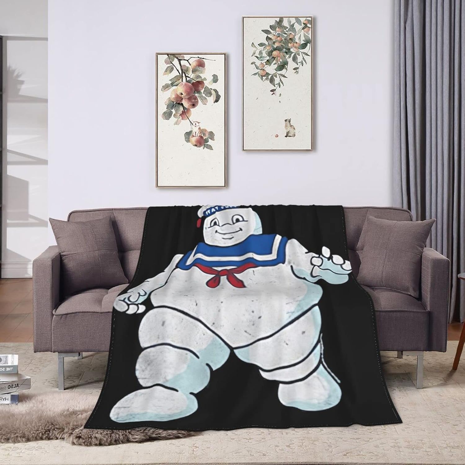 Moving Ghoostbusters – Manta de franela polar para todas las estaciones, manta grande con aire acondicionado de 80 x 60 pulgadas