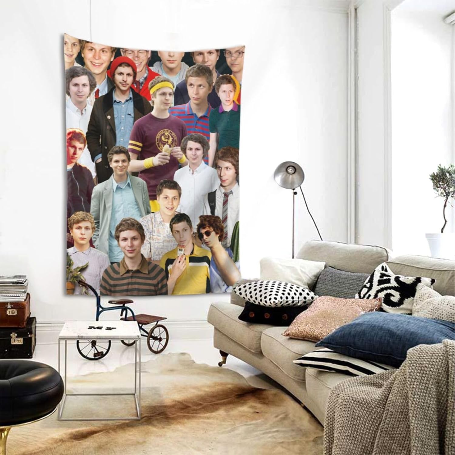 zyqubaw Tapiz de Michael Cera para colgar en la pared, póster para dormitorio, sala de estar, decoración de dormitorio universitario, habitación,