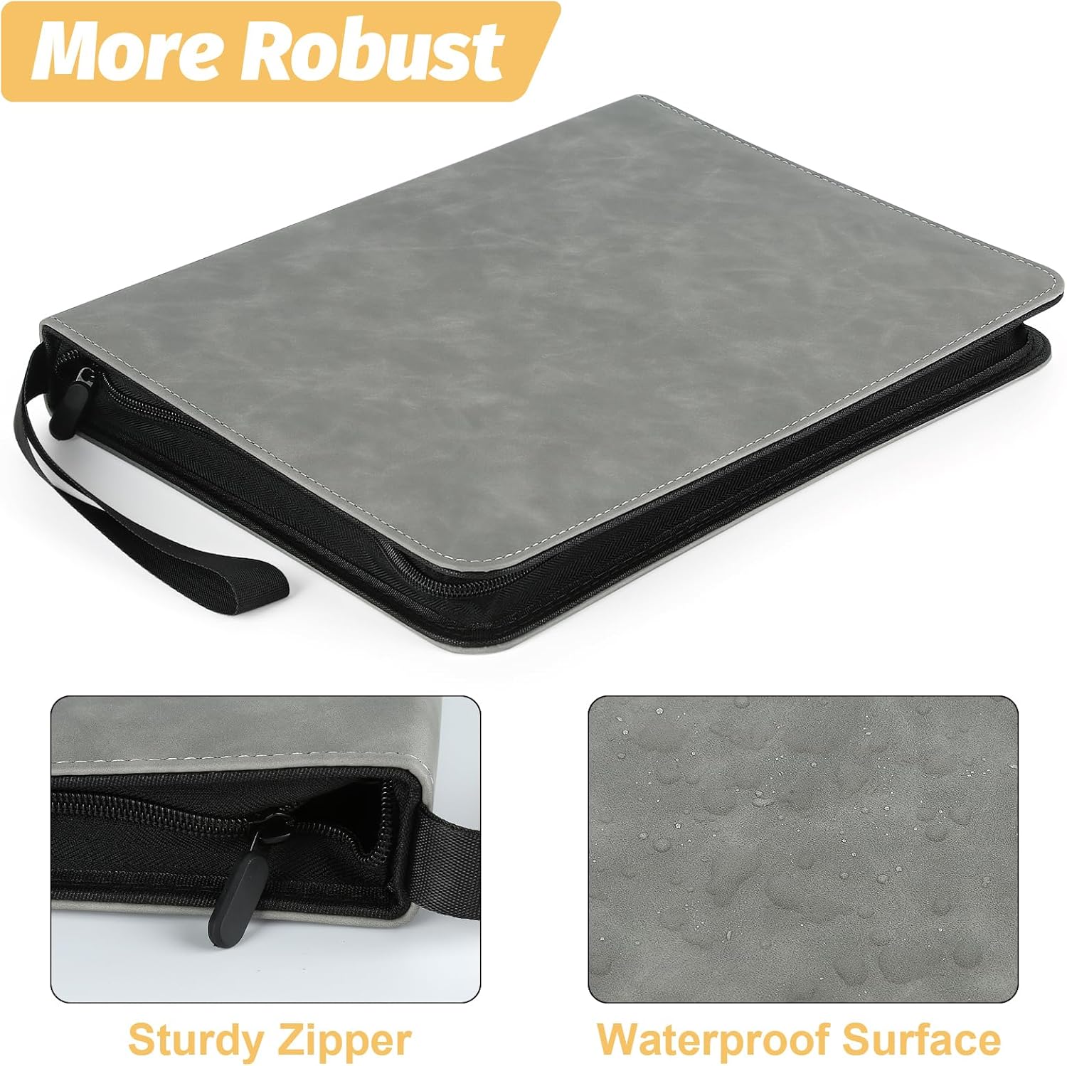 GERMUN Carpeta de 9 bolsillos para tarjetas, carpeta de tarjetas coleccionables con cremallera premium, 720 carpetas de colección de tarjetas de