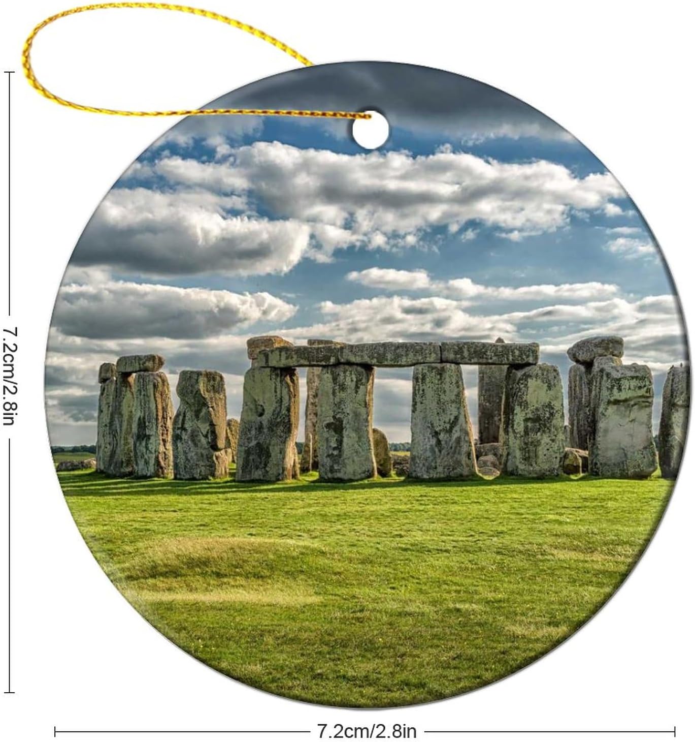 Stonehenge – Adornos de Navidad para colgar en el árbol de Navidad, adorno de porcelana de doble cara, regalo para amigostour pal