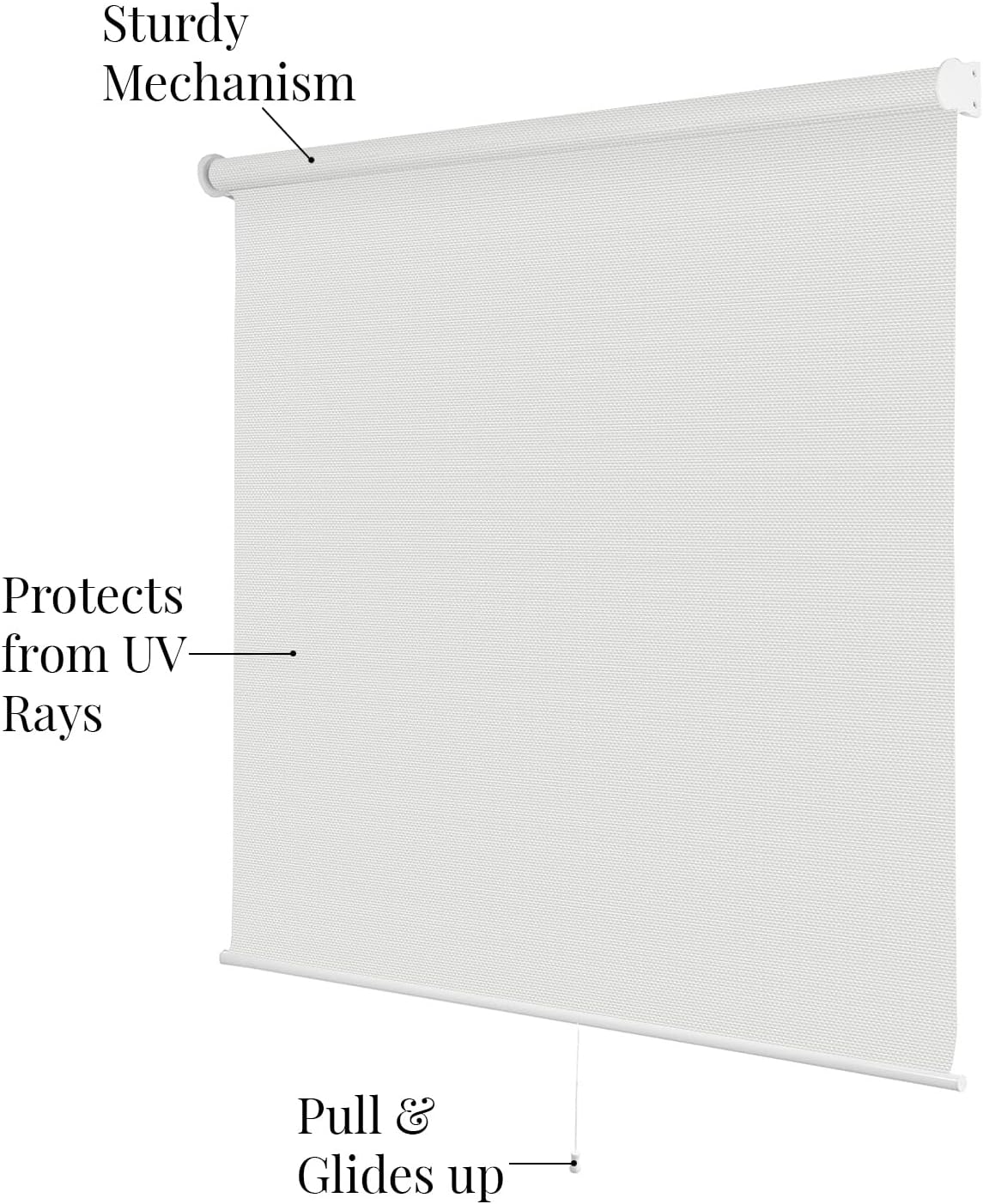 CHICOLOGY – Persianas enrollables, sin cordón, para el hogar, accesorio de ventana, persianas de puerta, con filtración de luz, 33 x 72 pulgadas