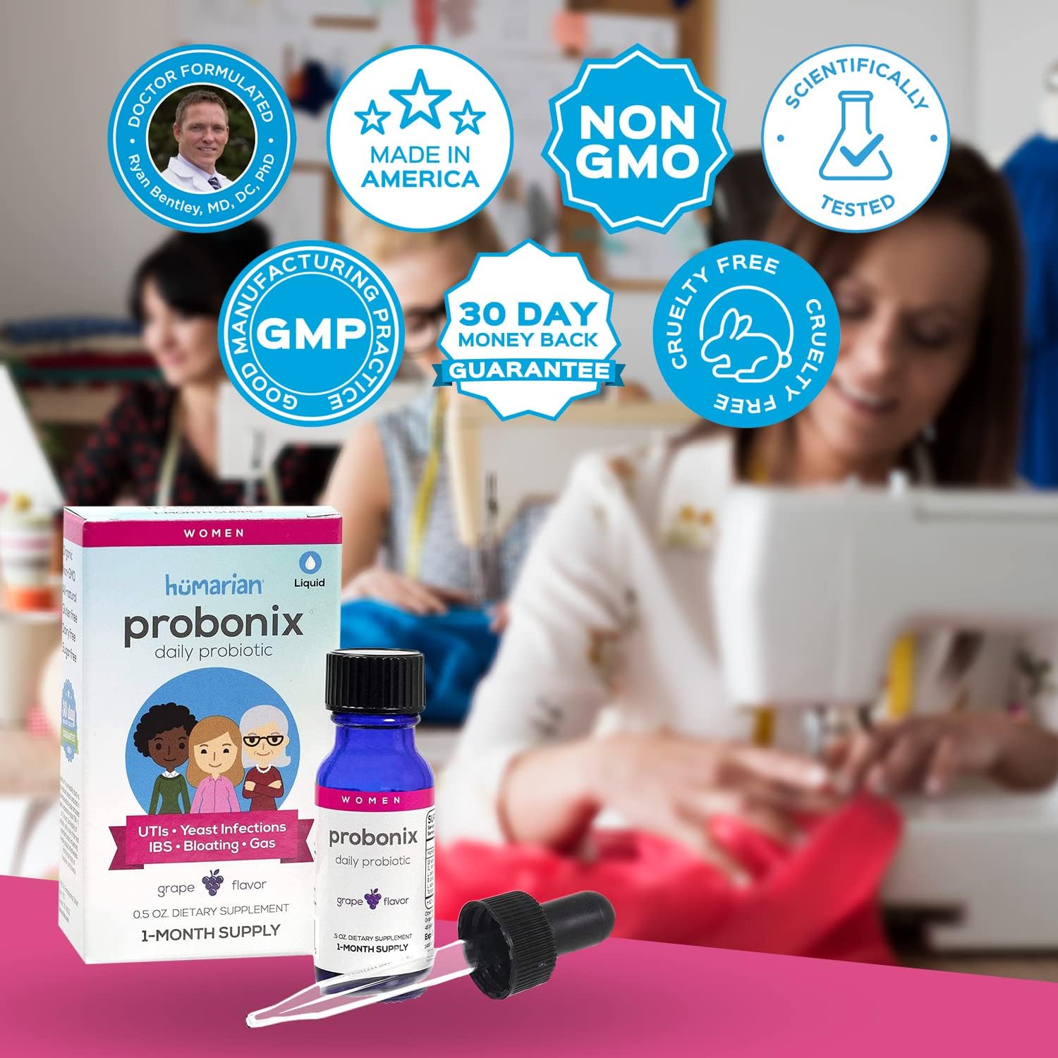 probonix # 1líquido Probiotico gotasIdeal para la hinchazón, Gas, estreñimiento, el SII, Colitis ulcerosa, diverticulitis, Lactosa Intolerancia,