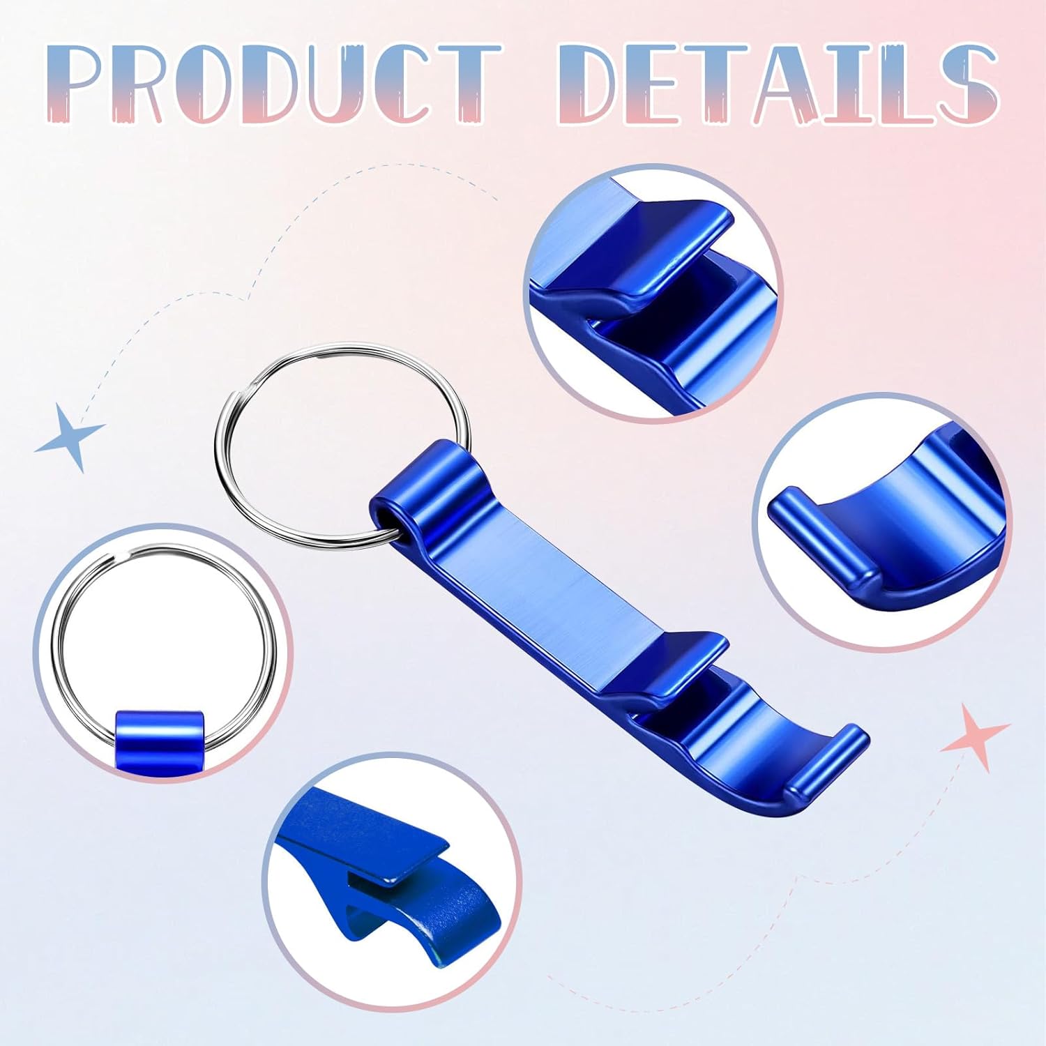 Paquete de 200 llaveros para abridor de botellas a granel, coloridos abrebotellas, llavero de aluminio para abridor de botellas, llavero de metal,