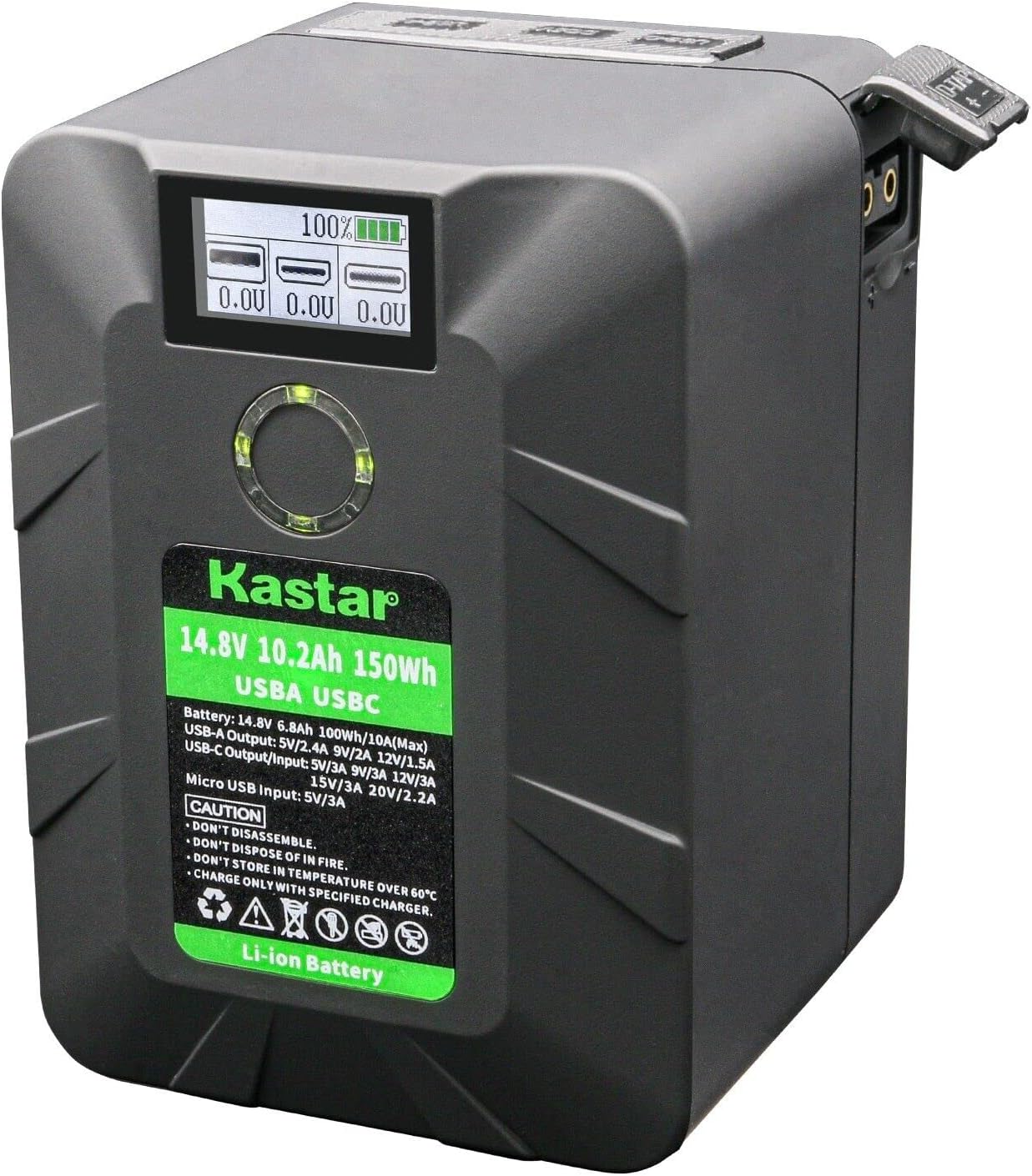 Kastar Paquete de 1 batería de montaje en V BP-Y150W y cargador D-Tap compatible con Sony DSR-70 DSR-70A DSR-70AP (Recodificador de edición