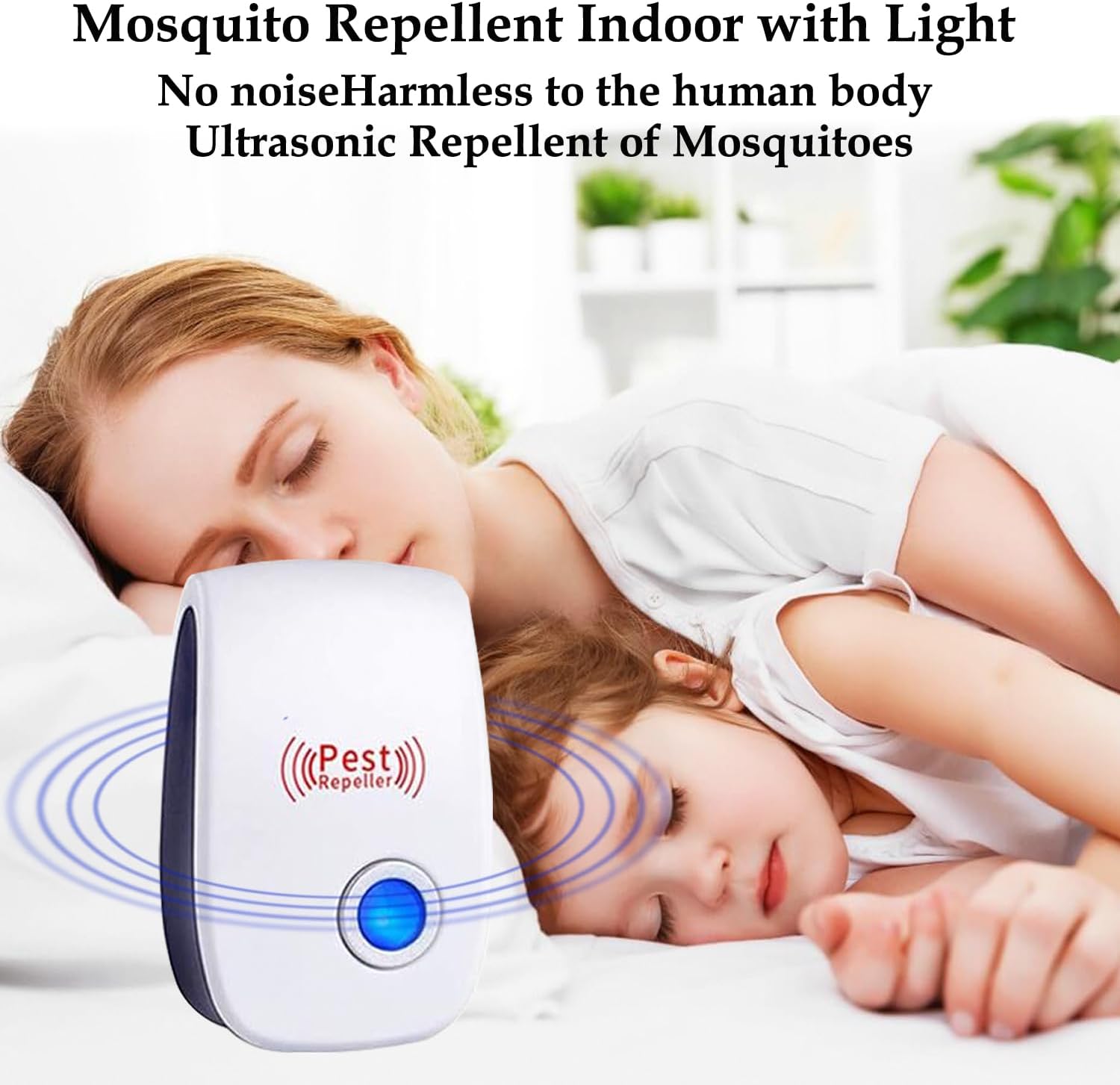 Repelente ultrasónico de plagas, paquete de 10 unidades, enchufe electrónico, repelente sónico para interiores, control de plagas para insectos,