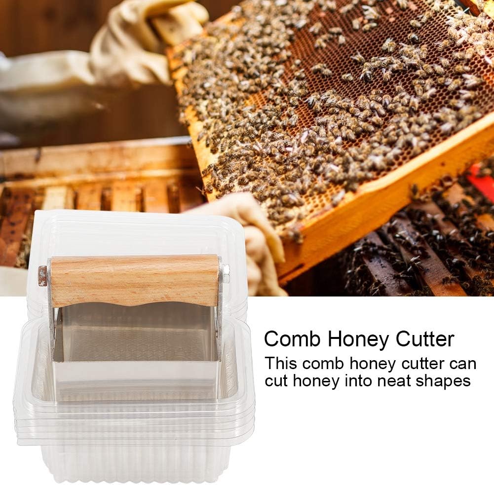 Fydun Less Steel Comb Honey Cutter Scraper with Plastic Case Cutting Tool Beeke Accessories for Men and Women