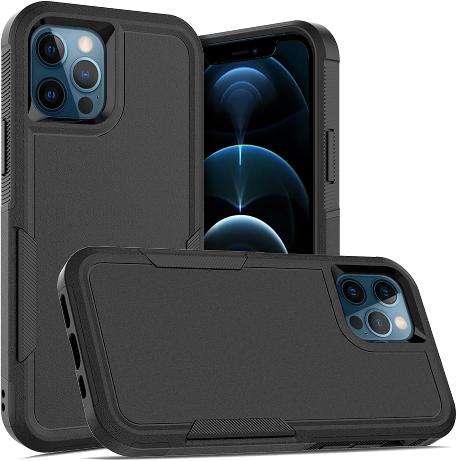 Funda para iPhone 12  iPhone 12 PRO funda protectora de doble capa resistente para teléfono celular, a prueba de golpes, resistente, con protector