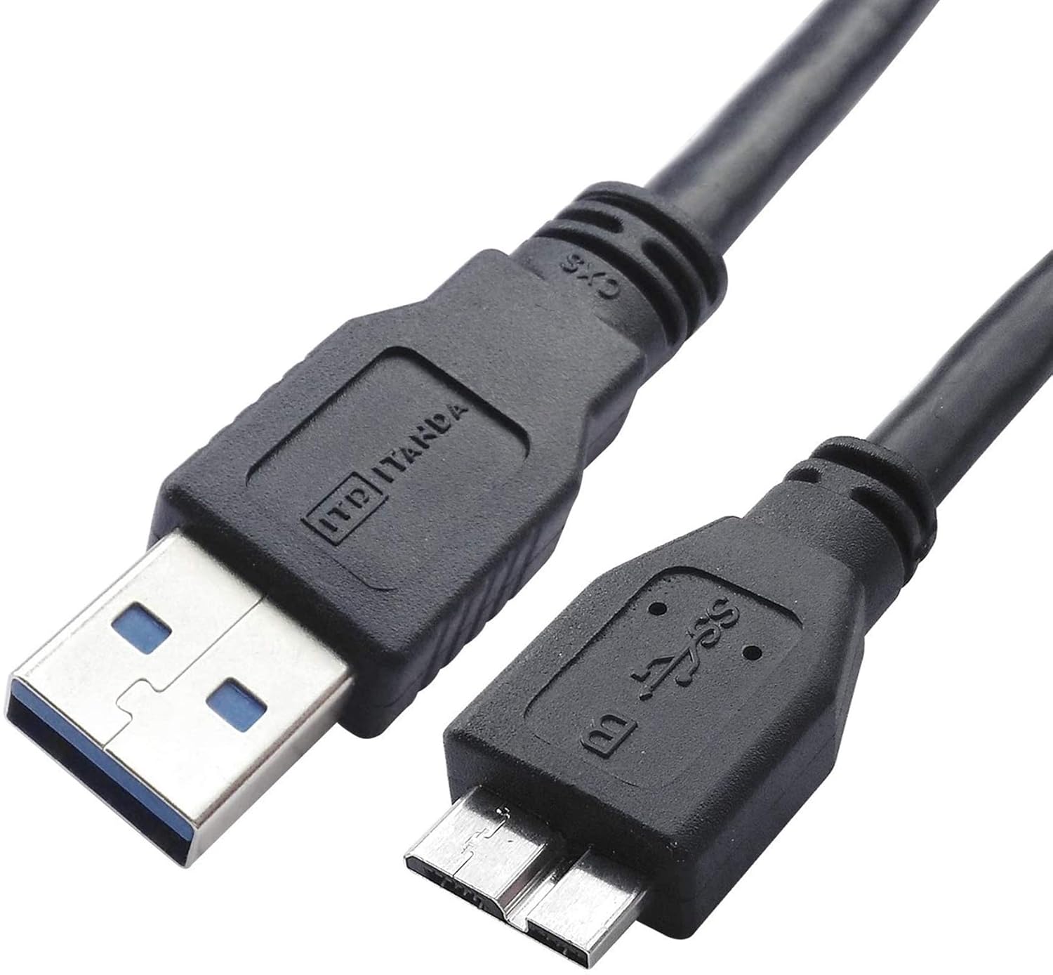 Cable micro USB 3.0, cable de disco duro externo USB 3.0 A a Micro B compatible con Samsung Galaxy S5, Note 3, Note Pro 12.2, WD Western Digital,