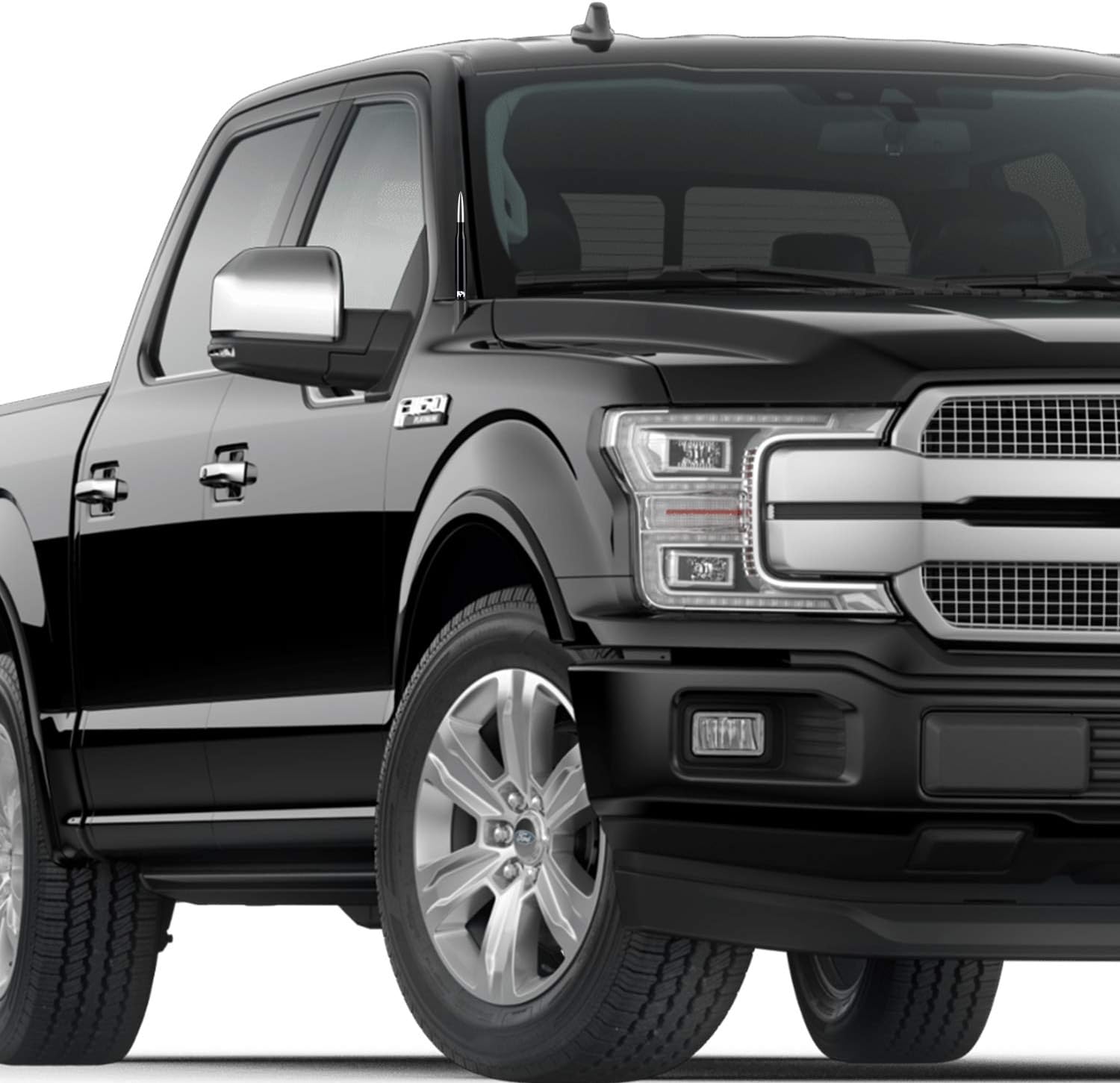 Antena estilo bala, compatible con Dodge RAM (RAM 1500, RAM 2500 o RAM 3500 1994-2024) y Ford Serie F (F-150 F-250 F-350 Super Duty Ford Raptor